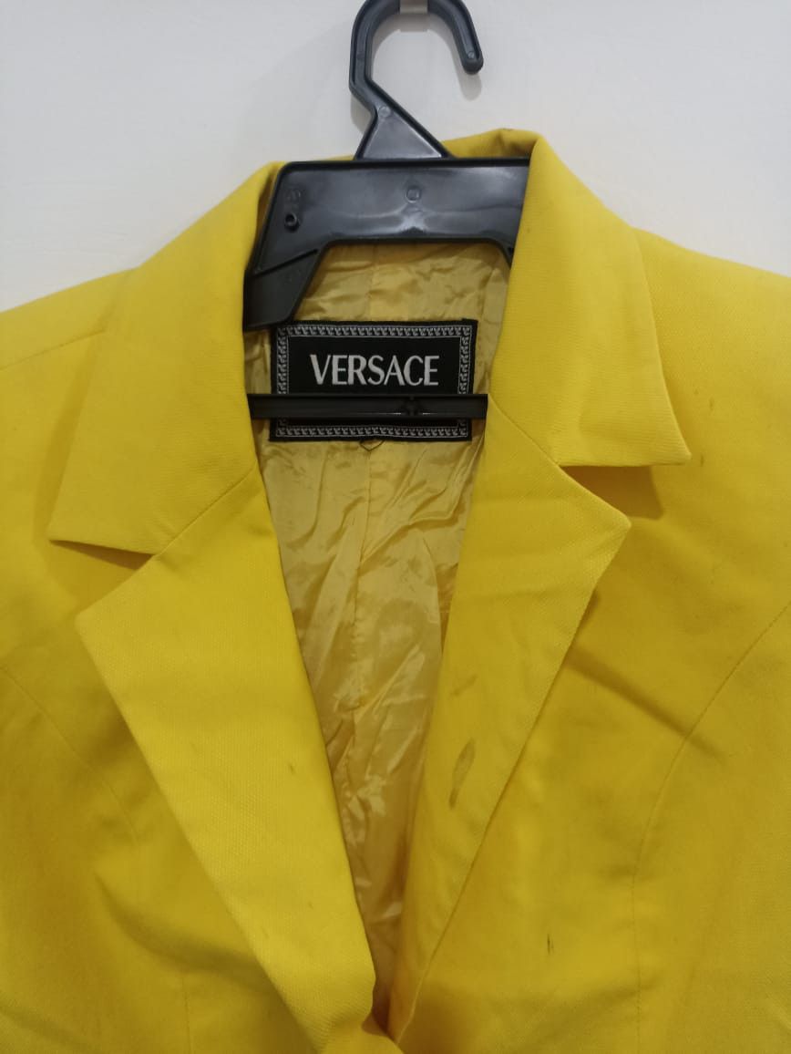 Versace Vintage Yellow Versace Blazzer Size 34S - 1 Thumbnail