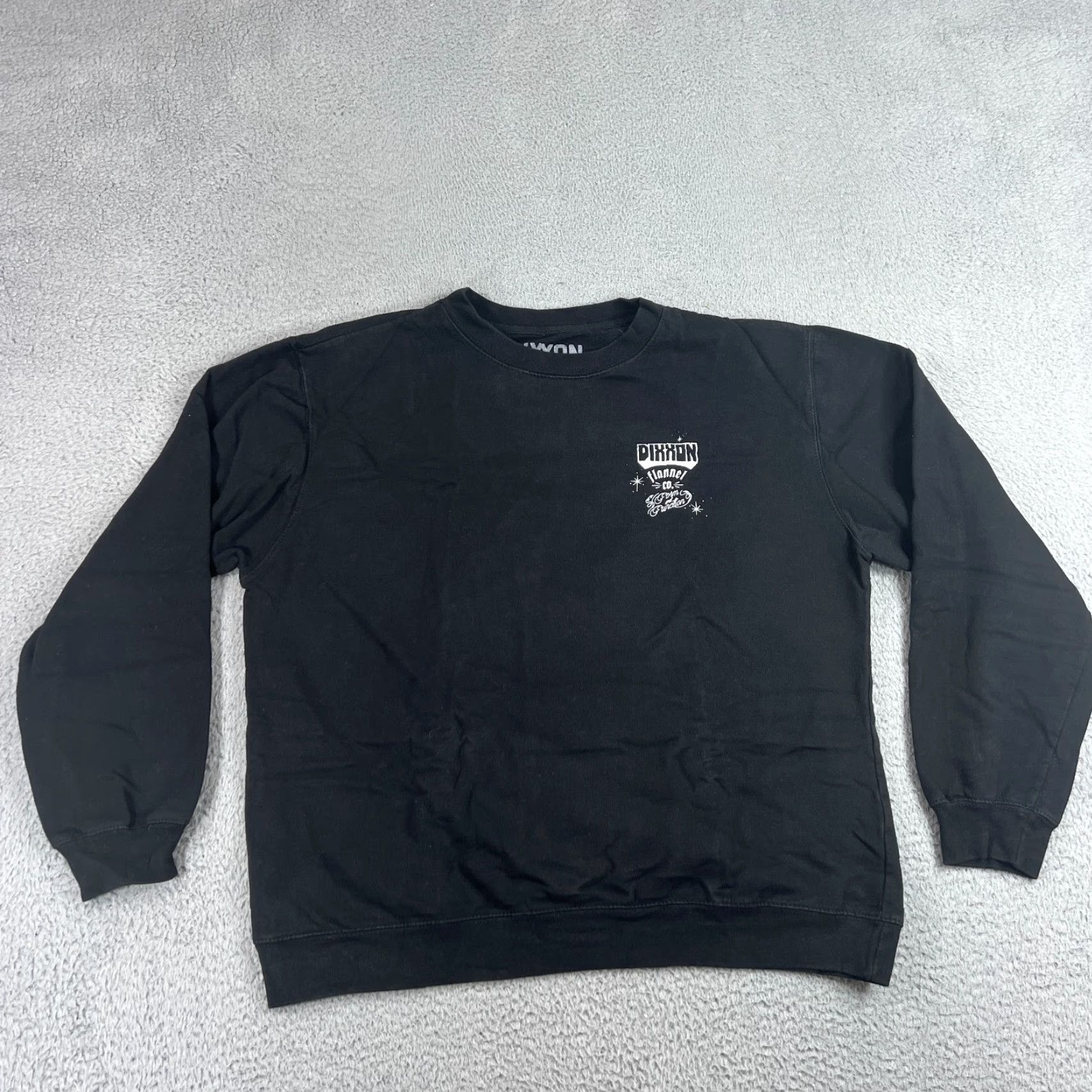 Vintage Dixxon Mens Large Black Graphic Crewneck Pullover Sweatshirt Size US L / EU 52-54 / 3 - 2 Thumbnail