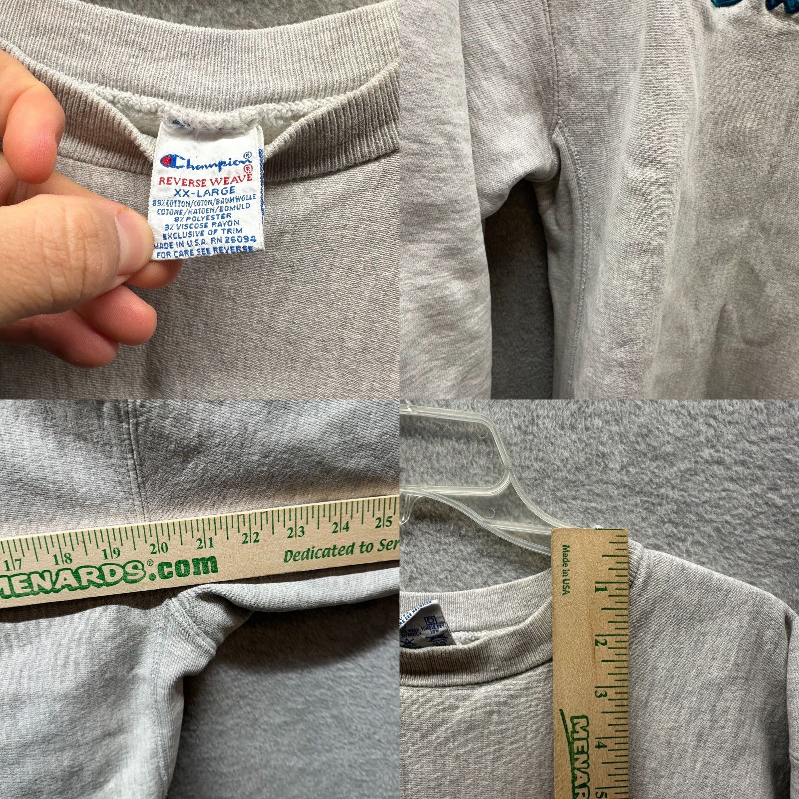 Champion VINTAGE Champion Sweater Mens 2XL Gray Tri Blend Made in USA Reverse Weave Size US XXL / EU 58 / 5 - 8 Thumbnail