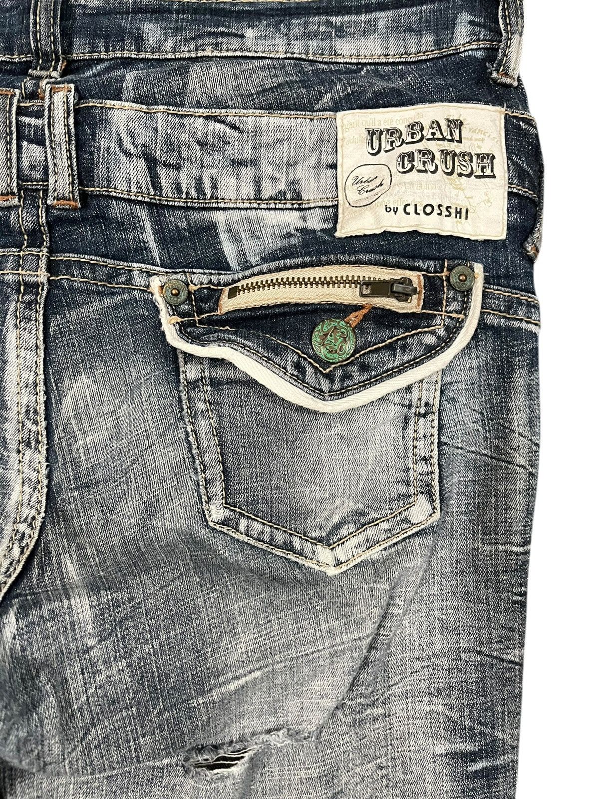 Japanese Brand × Vintage Vintage Urban Crush Double Waist Denim Size US 35 - 8 Thumbnail