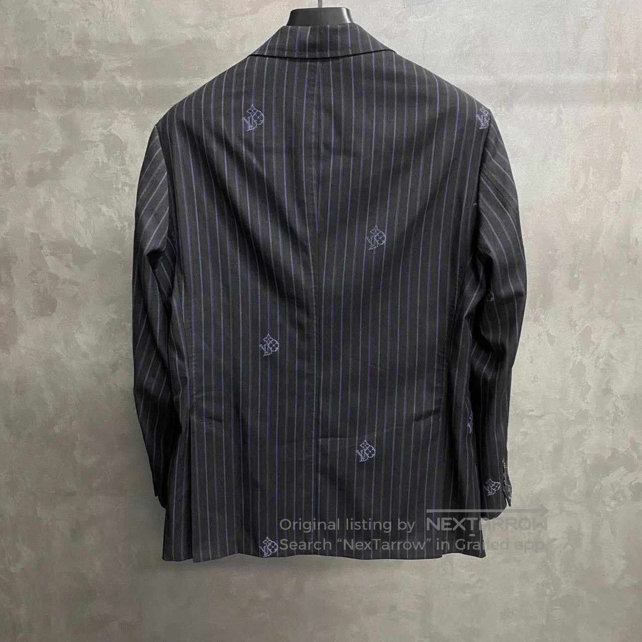 Louis Vuitton Louis Vuitton Gray Striped British Jacket. Size US M / EU 48-50 / 2 - 2 Thumbnail