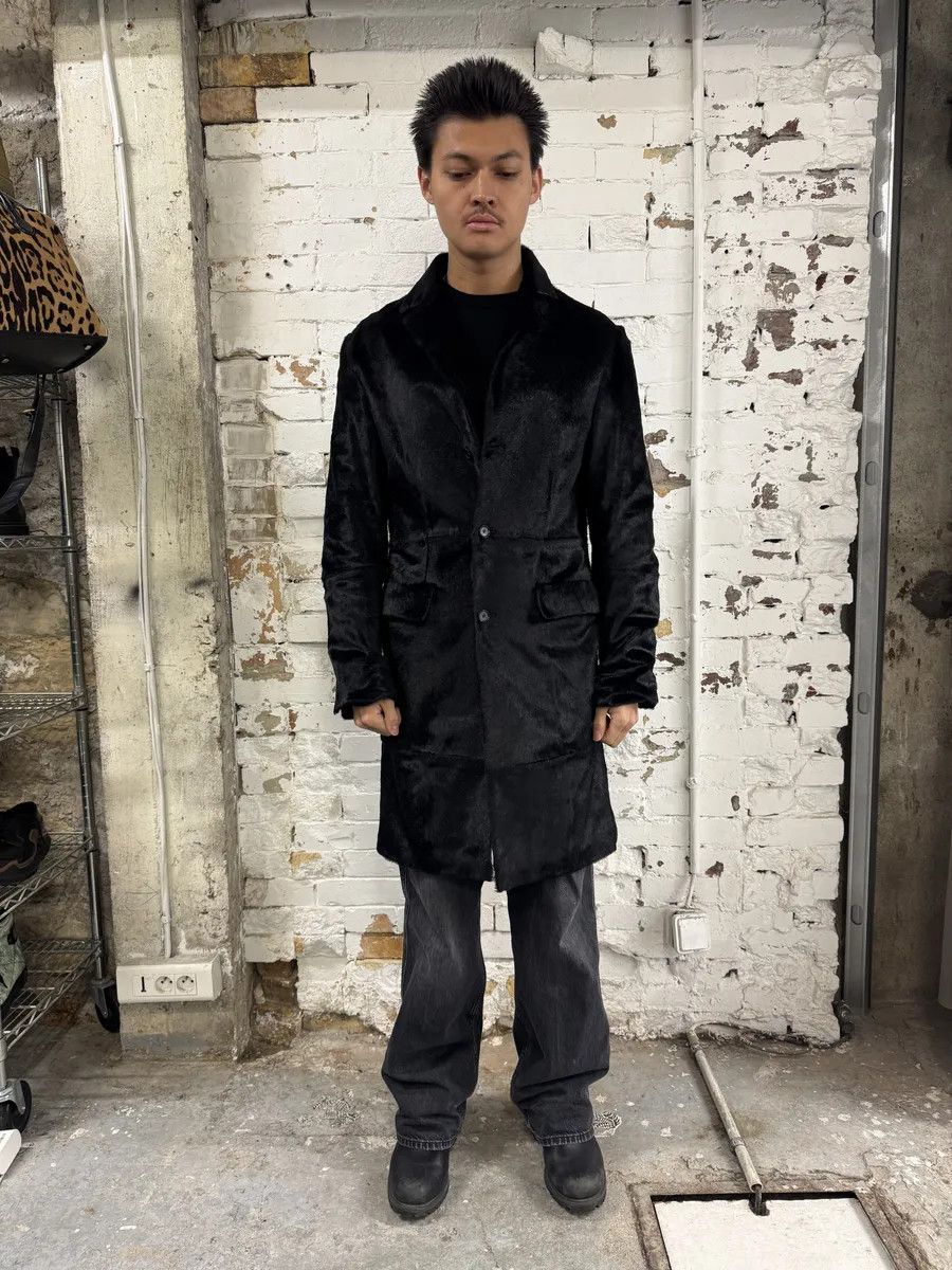 John Richmond AW2002 John Richmond Black Pony Hair Leather Long Jacket Size US M / EU 48-50 / 2 - 9 Thumbnail