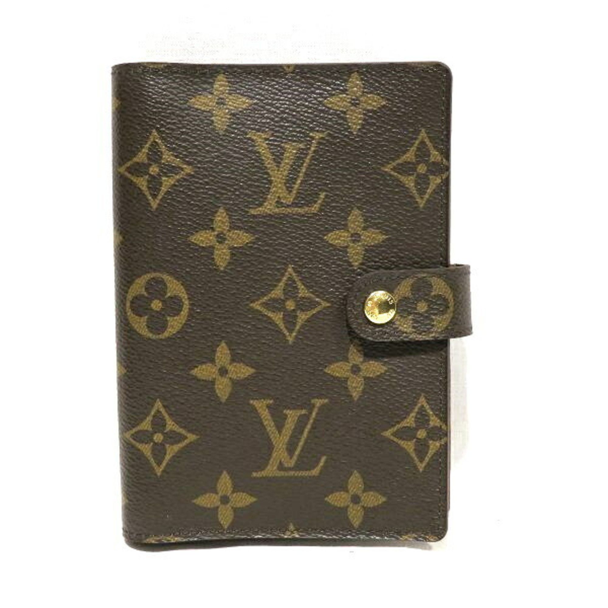 Authenticated Used Louis Vuitton Notebook Cover Monogram Agenda PM Brown x  Canvas Women's Men's R20005