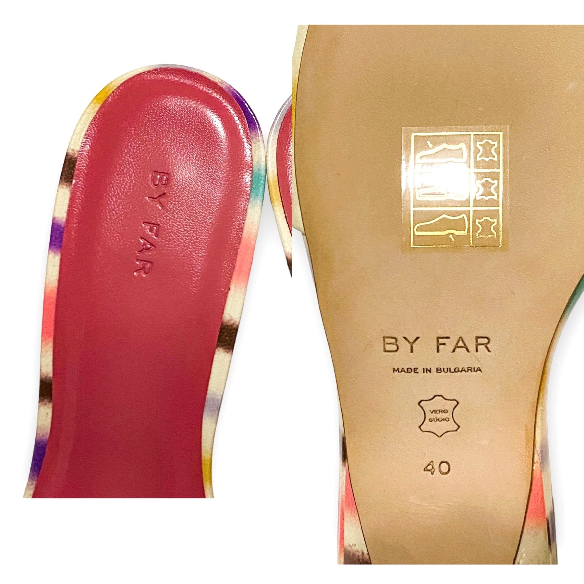 By Far NWT By Far Freddy Spray Print Slide sandals, Size 40EU Size US 10 / IT 40 - 11 Thumbnail