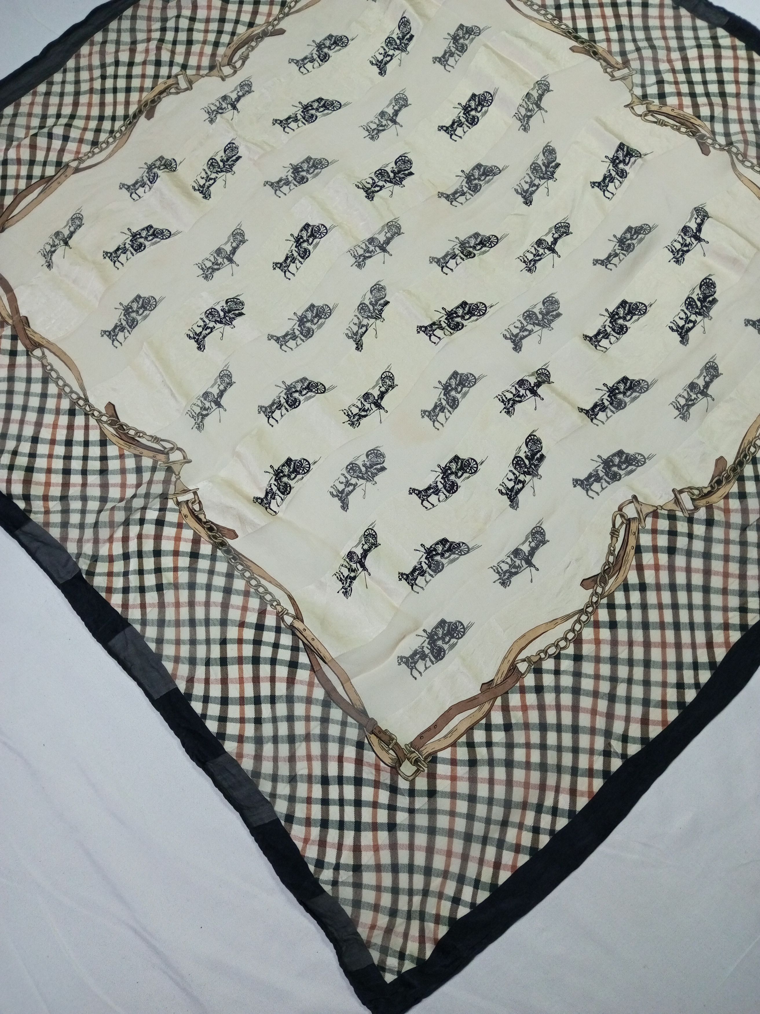 DAKS × Vintage Vintage Daks London Silk Scarf Size ONE SIZE - 4 Thumbnail