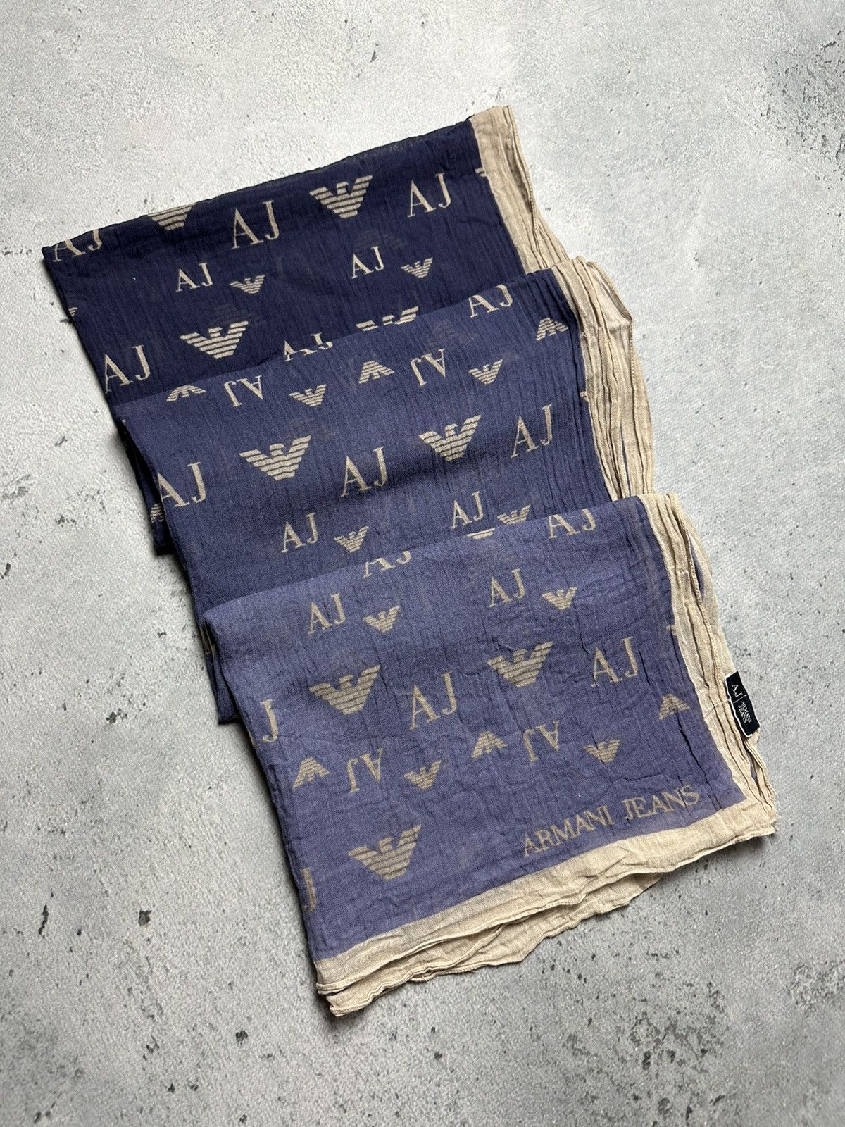 Armani 🔥LASTDROP🔥166x60cm Giorgio Armani Jeans Monogram Scarf Size ONE SIZE - 1 Thumbnail