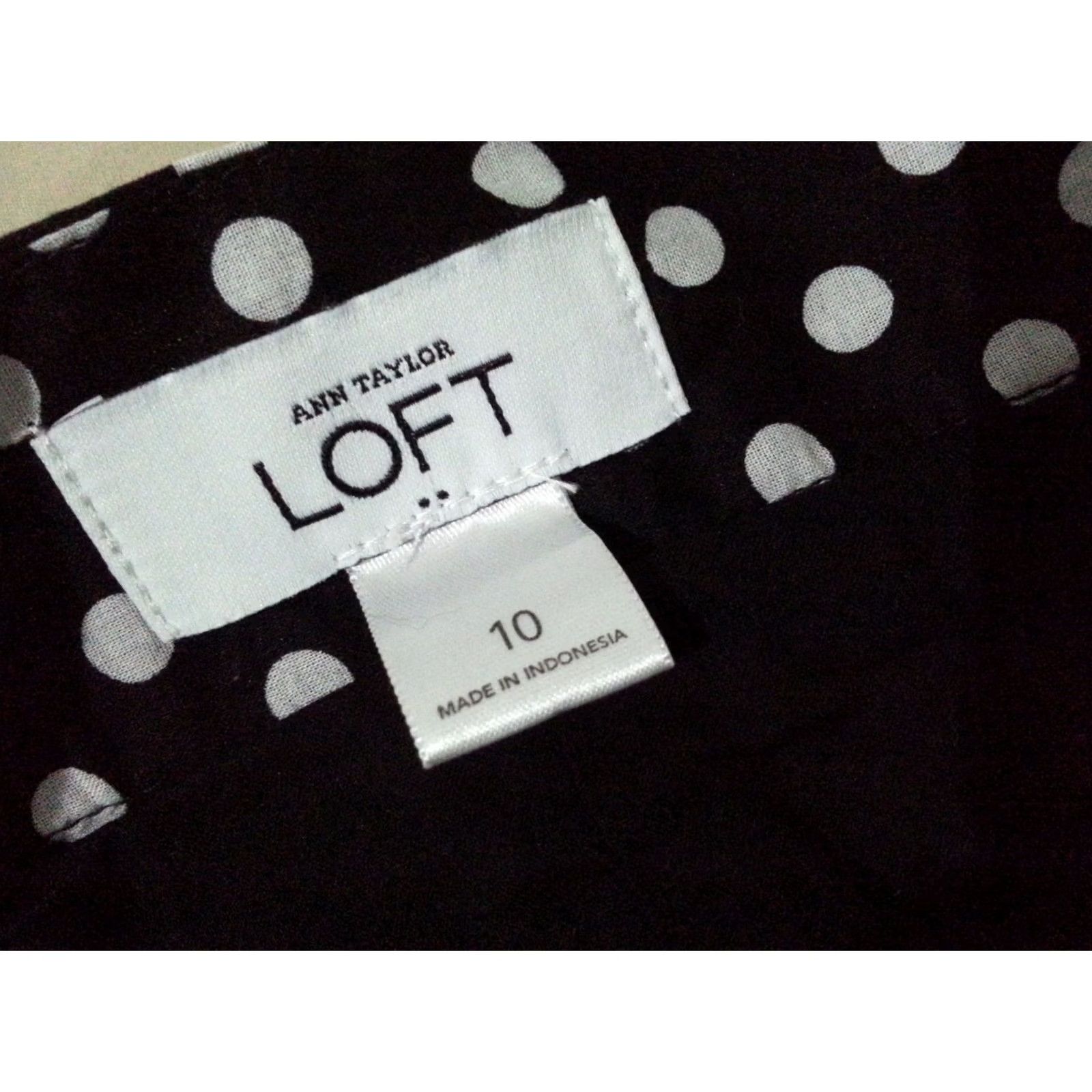Ann Taylor Womens Ann Taylor Skirt 10 Black Midi Cotton Skirt Womens 10 Black Ann Taylor MIDI Skirt Size 32" / US 10 / IT 46 - 5 Thumbnail