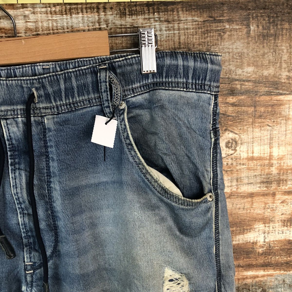 Diesel Diesel Blue Distressed Denim Pants #A2092 Size US 33 - 8 Thumbnail