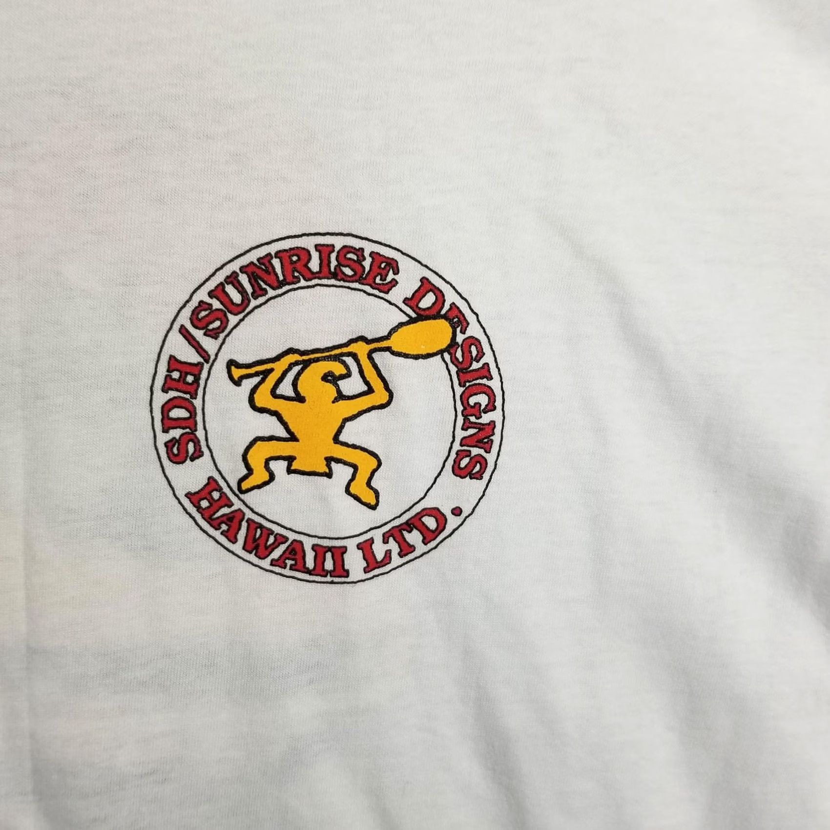 Vintage Vtg Sunrise Design Hawaii Muscle Car USA Made Single Stitch Men’s Size XL Shirt White Graphic Print Back Bad News Car Size US XL / EU 56 / 4 - 4 Thumbnail
