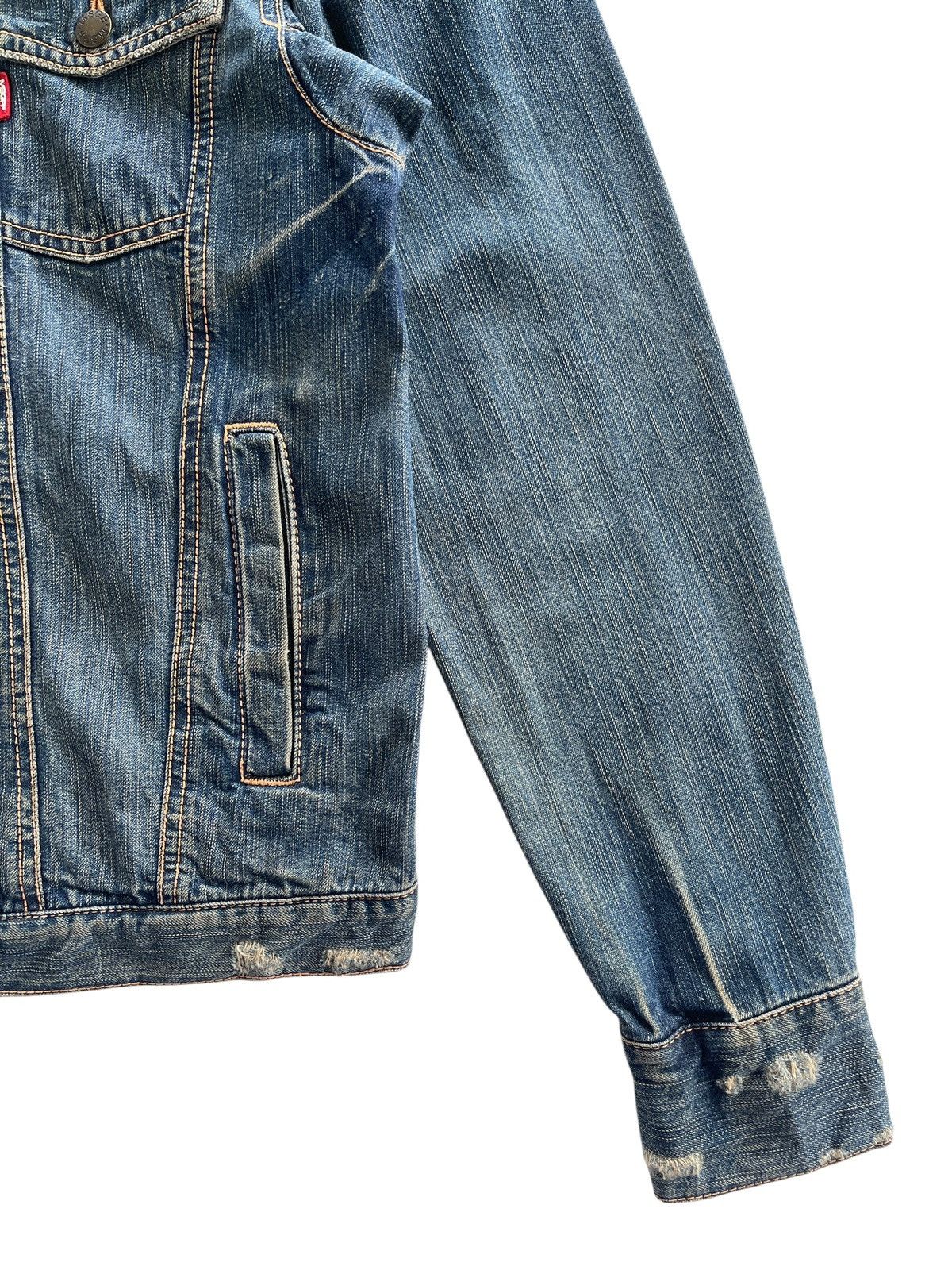 Japanese Brand MSGR Distressed Denim Jacket Size US M / EU 48-50 / 2 - 10 Thumbnail