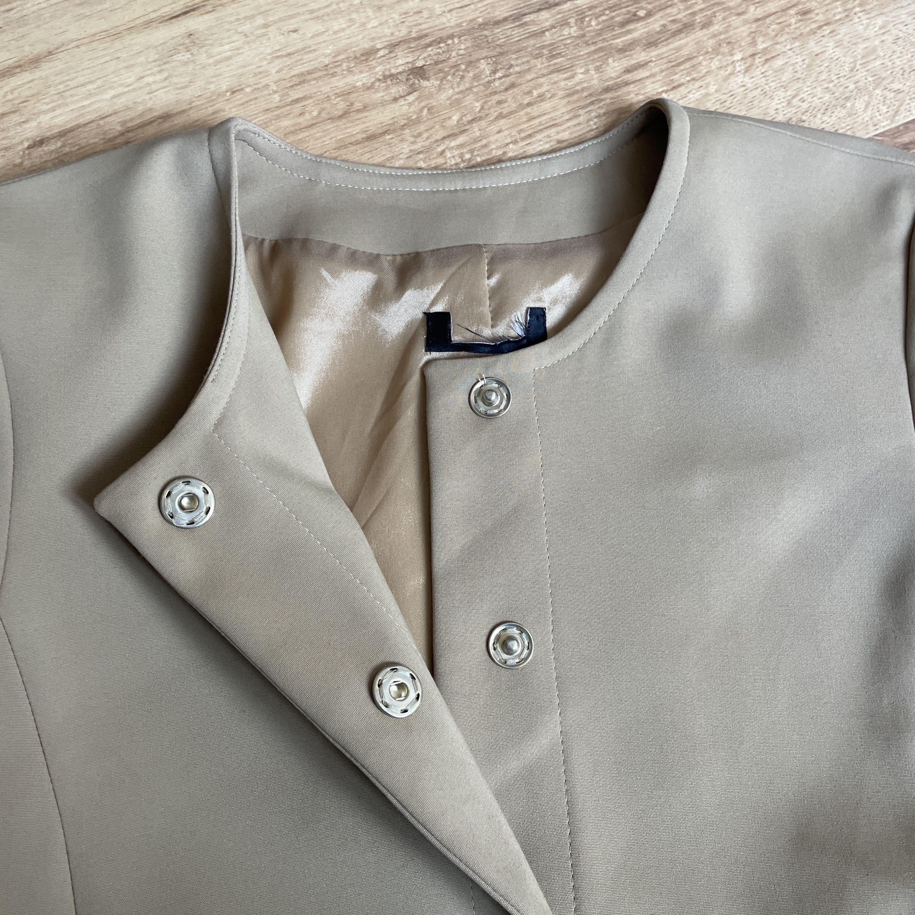 MAX&Co. Max & Co. Max Mara Womens Collarless Cotton Blend Blazer Size XS / US 0-2 / IT 36-38 - 6 Thumbnail