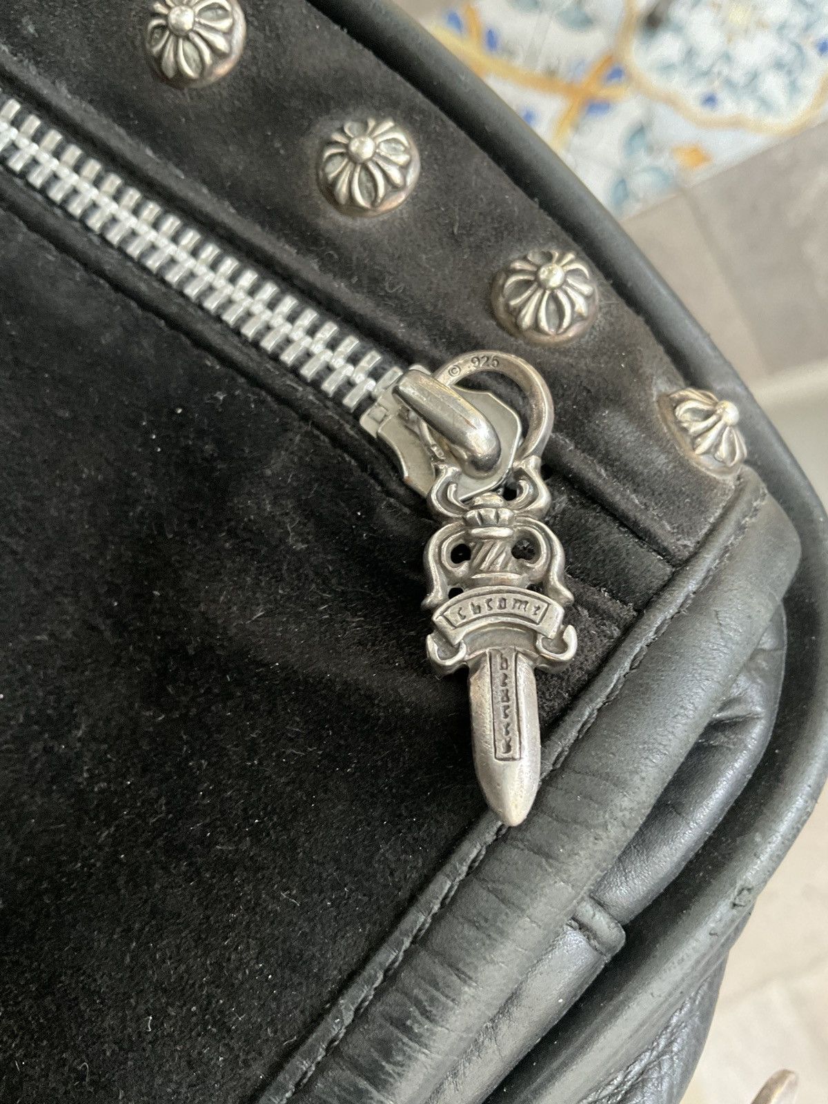Chrome Hearts Chrome Hearts Suede & leather Backpack w/Sterling silver Size ONE SIZE - 20 Thumbnail