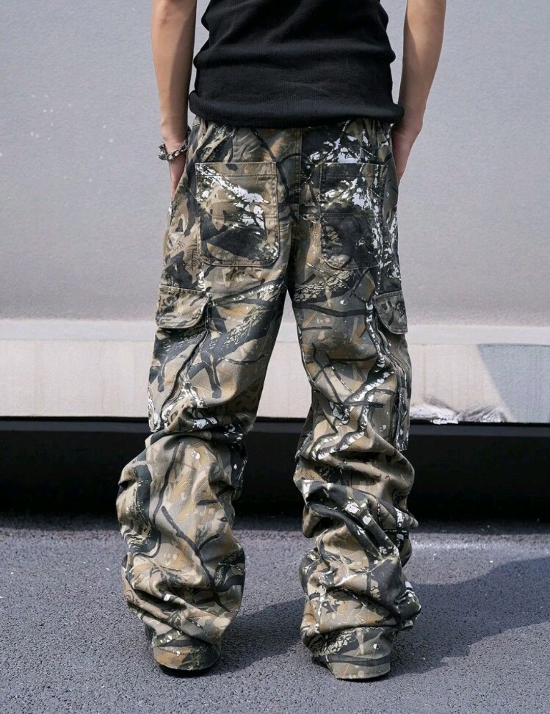 Japanese Brand Baggy Graphic Camo Wide Leg Pants Size US 32 / EU 48 - 2 Thumbnail