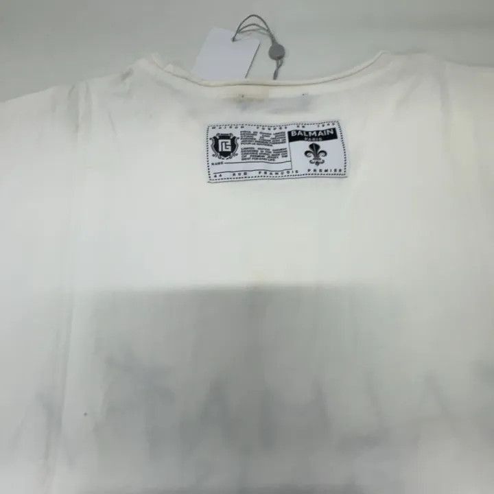 Balmain Balmain White Graphic Short Sleeve T-Shirt -2507 Size S / US 4 / IT 40 - 6 Thumbnail