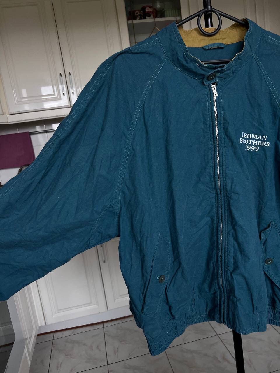 Vintage Vintage 90s Lehman Brothers 1999 Bank Jacket Full Zip Y2K Size US L / EU 52-54 / 3 - 4 Thumbnail