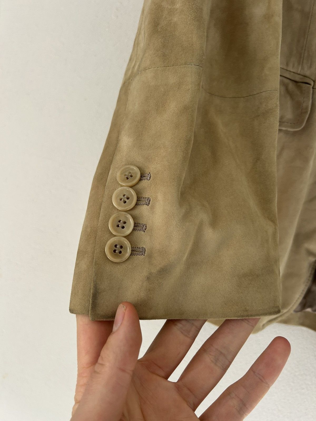 Dolce & Gabbana Dolce & Gabbana Beige Suede Blazer, Size 52 Size US L / EU 52-54 / 3 - 9 Thumbnail