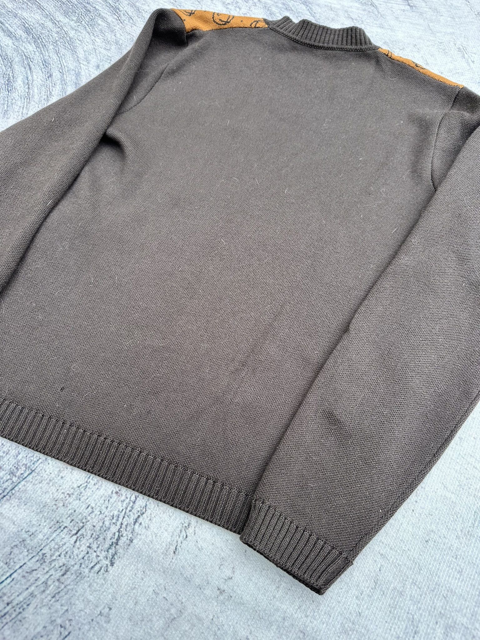 Gucci Gucci Dapper Dan Cardigan Interlocking G Logo Brown Wool Size US M / EU 48-50 / 2 - 14 Thumbnail