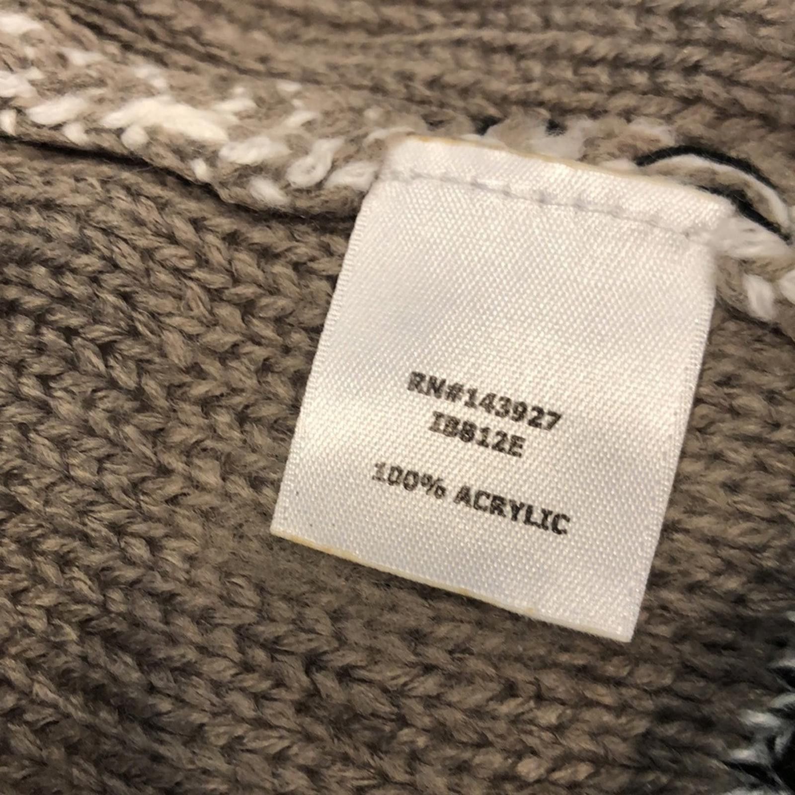 The Unbranded Brand Knit Cardigan Sweater cream black gray brown geometric SM Size S / US 4 / IT 40 - 6 Thumbnail