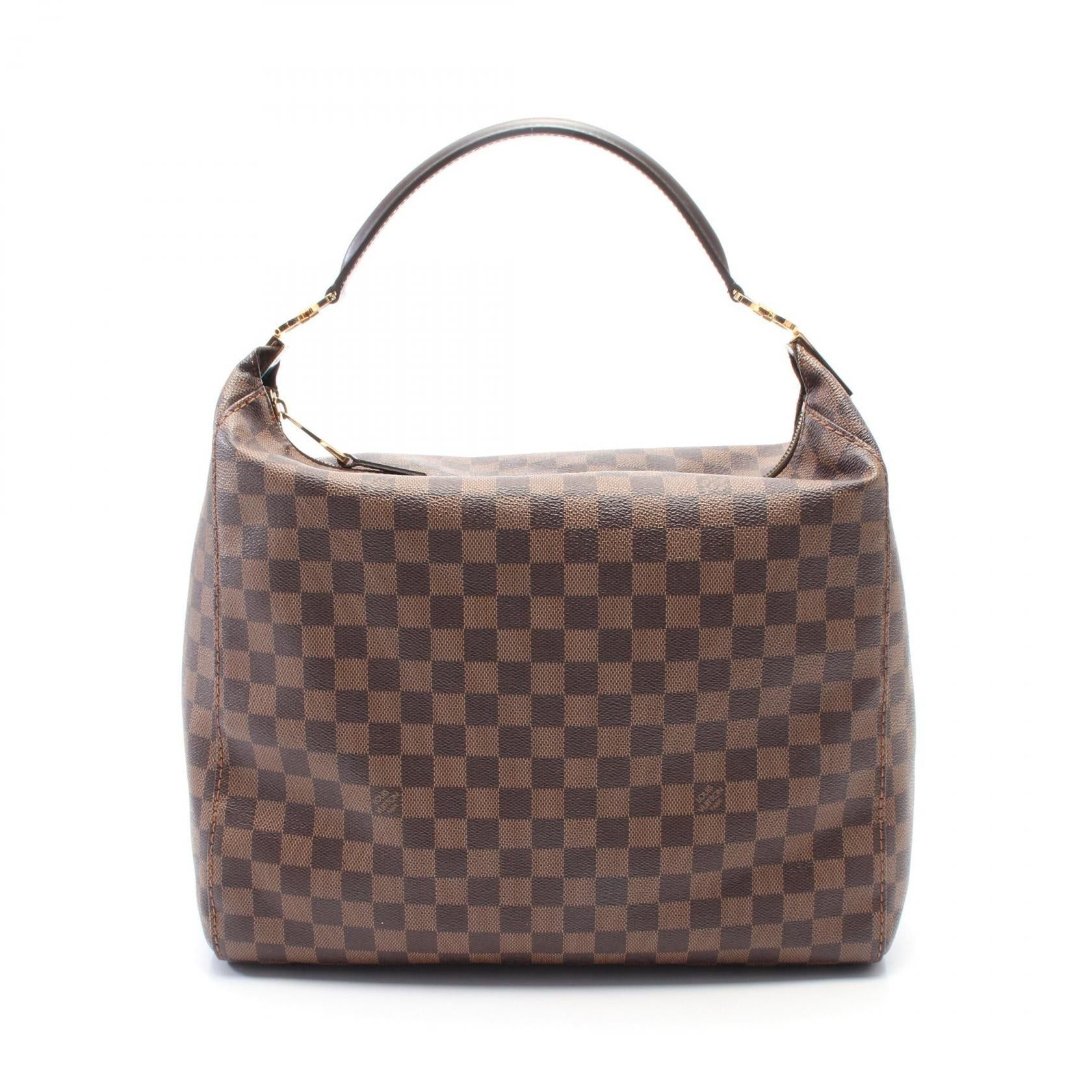 Louis Vuitton Portobello Gm Damier Ebene One Shoulder Bag Leather Brown