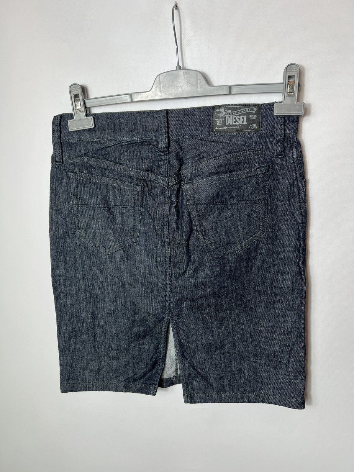 Diesel Vintage Y2K Diesel Industry Crazy Midi Denim Jeans Skirt Size 25" / US 0 / IT 36 - 8 Thumbnail