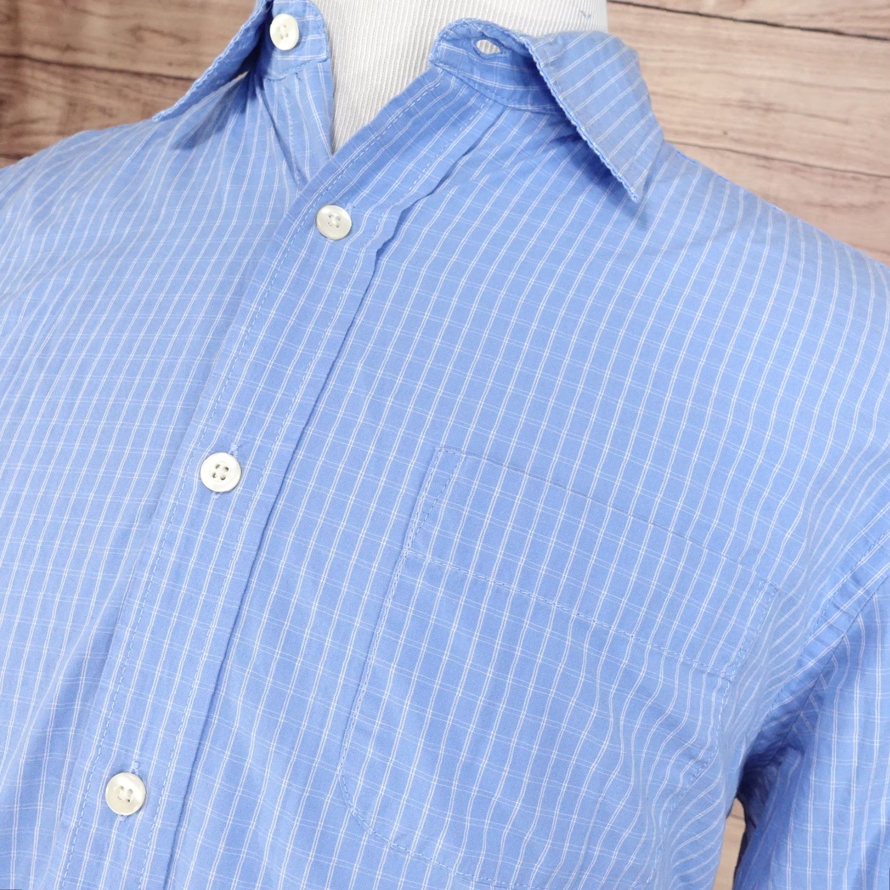 Gap GAP Blue Check Long Sleeve Button-Up Shirt Mens Size L Regular Size US L / EU 52-54 / 3 - 2 Thumbnail