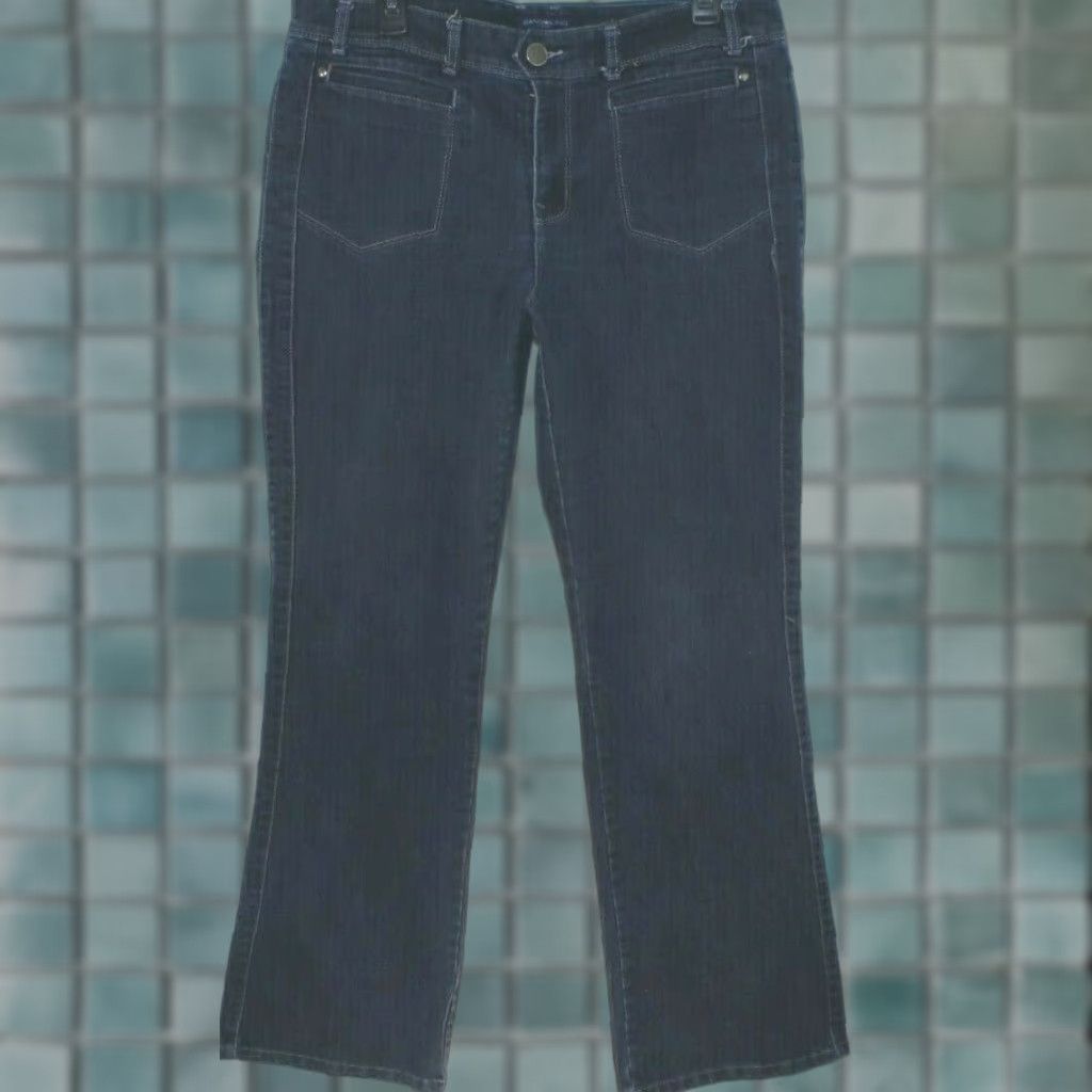 Vintage BanOLino Brooke Jeans Boots Bootcut Denim Blue 12 Adult Regular Inseam 31" Waist 34" zipper Pockets Women’s 90s Classic Style Size 34" / US 12 / IT 48 - 1 Thumbnail