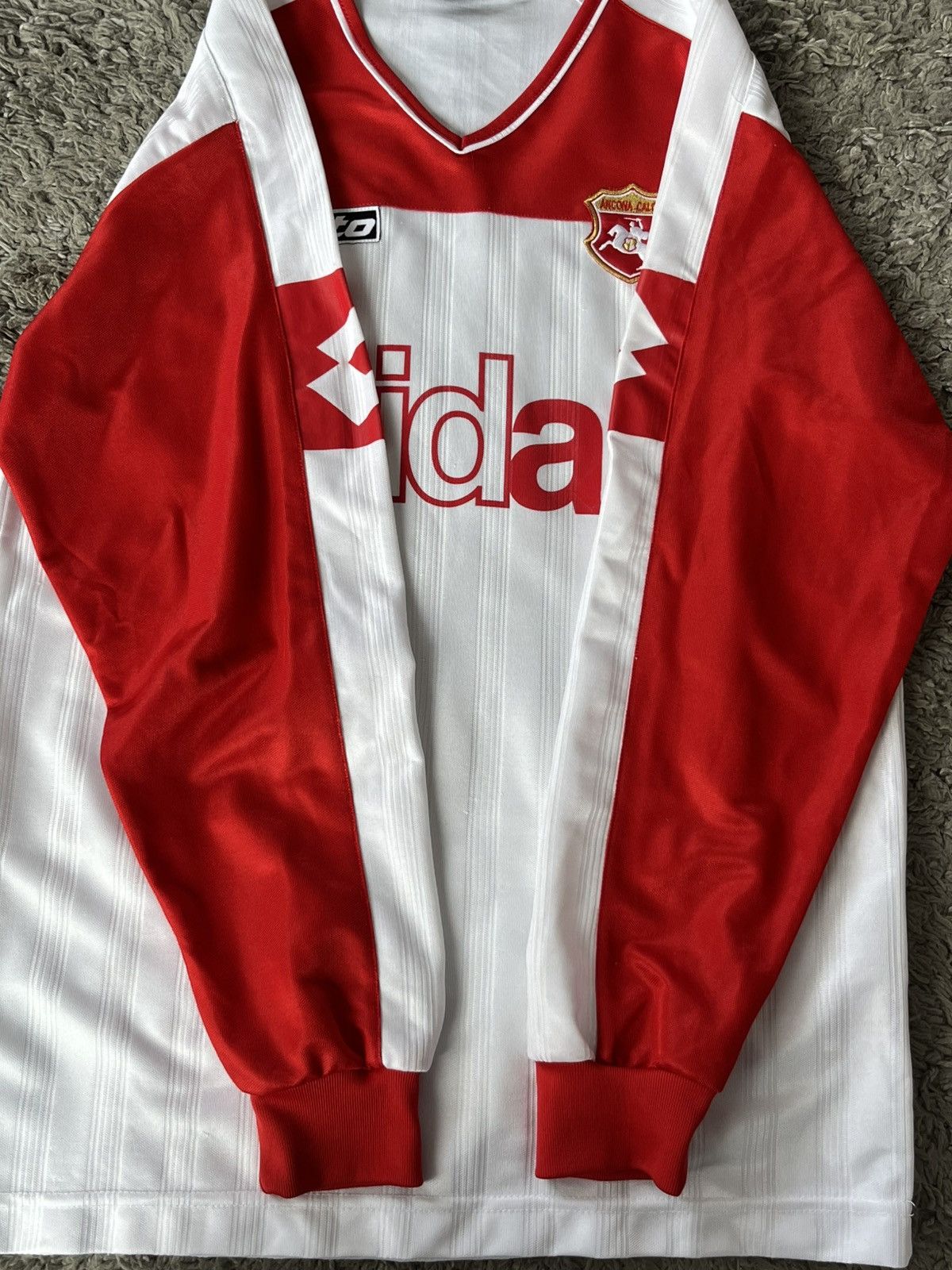 Lotto Sport Vintage Soccer Jersey Ancona Calcio Football team Size US M / EU 48-50 / 2 - 7 Thumbnail
