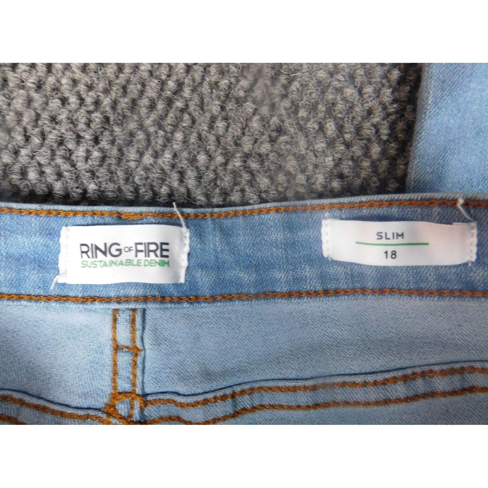 Ring Of Fire Ring of Fire Jeans Womens 28 Slim Denim Blue Straight 28 Inseam 27 Zip Zipper Cotton Polyester Classic Slimming Regular Modern 60s? Size 28" / US 6 / IT 42 - 3 Thumbnail