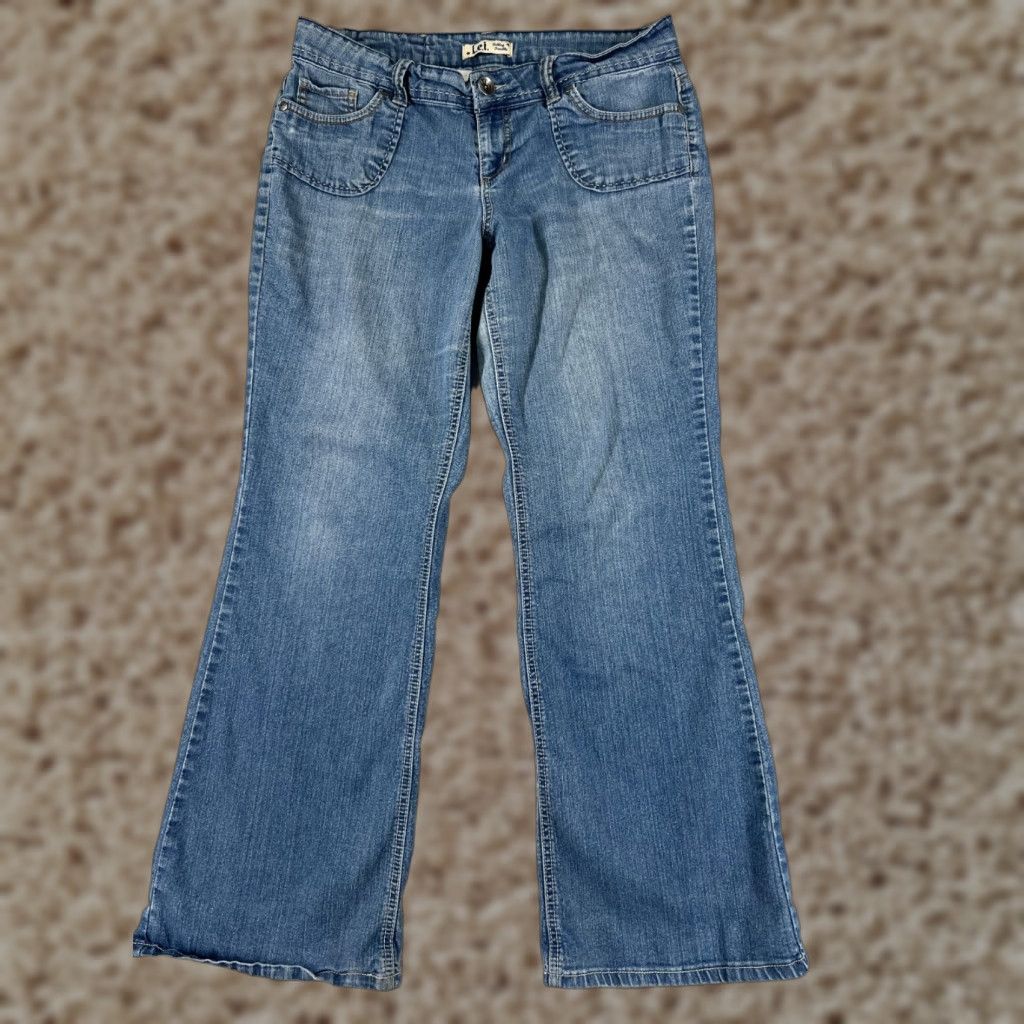 Vintage LEI Jeans Womens Jeans Midnight Blue Distressed Mid Rise Bootcut 31 Blue Denim Set Regular Size 31 Womens Size 24" / US 00 / IT 34 - 1 Thumbnail
