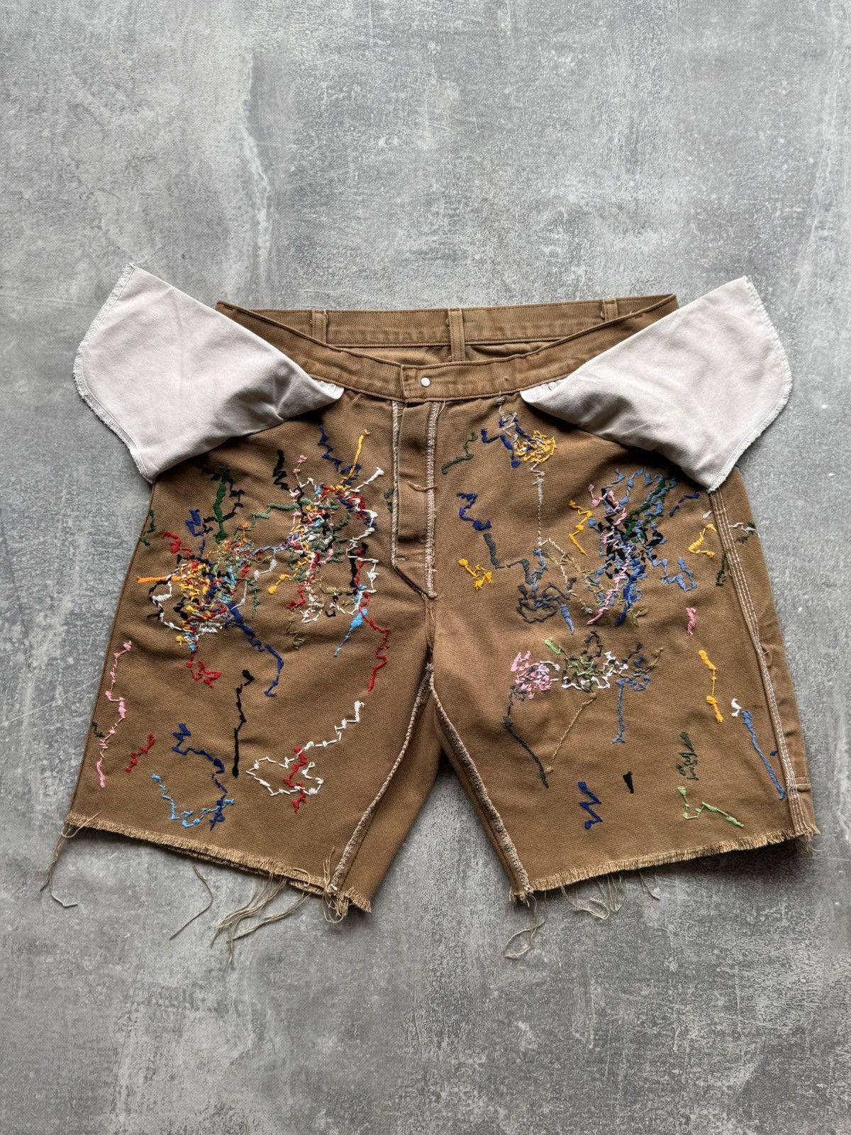 Dickies Hand Made Fake Embroidered Stains Shorts Dickies Work Wear Size US 34 / EU 50 - 12 Thumbnail