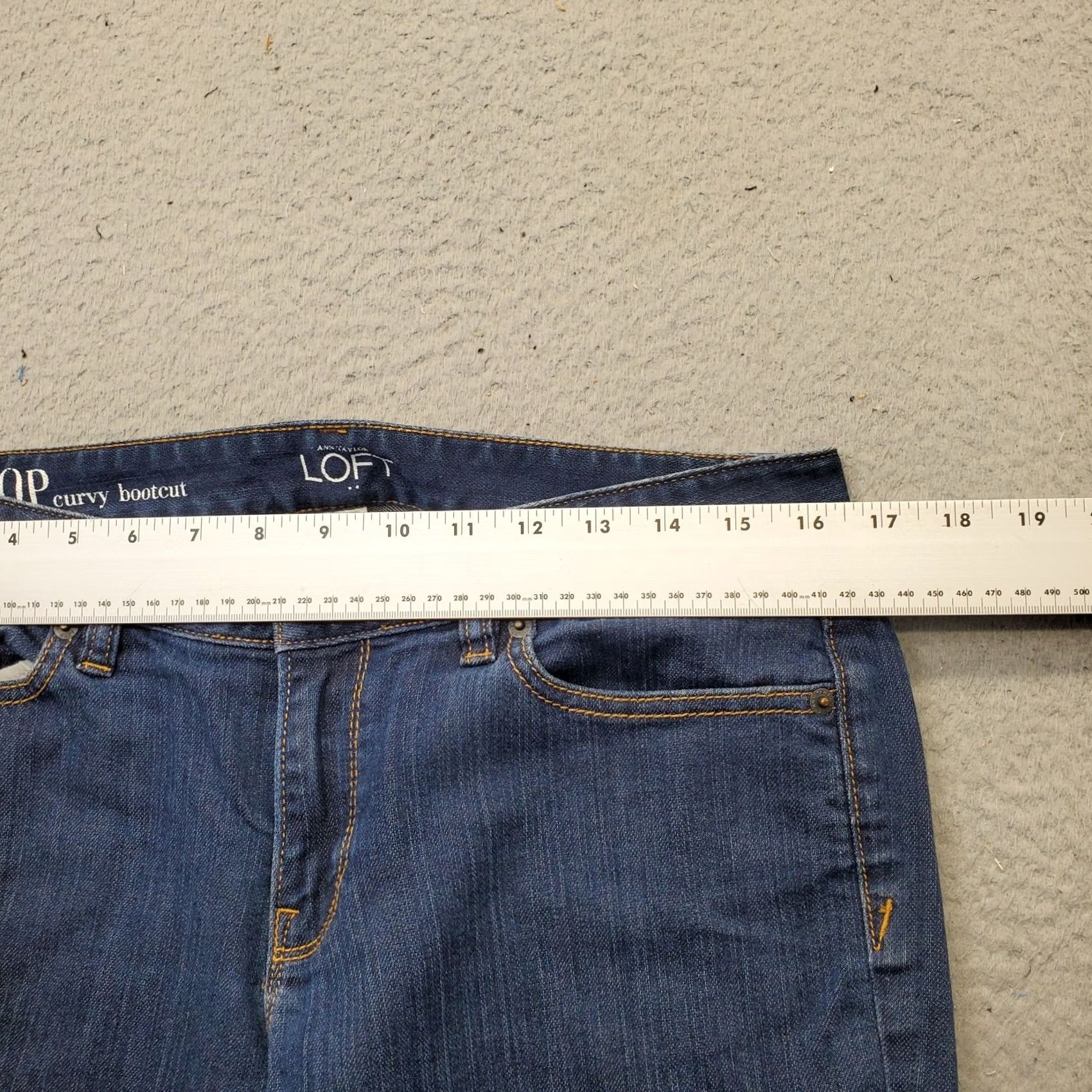 Loft LOFT Jeans Womens Petites 10P Blue Denim Stretch Bootcut 5-Pocket Button Closure Casual Streetwear Mens/ Womens Size 32" / US 10 / IT 46 - 6 Thumbnail