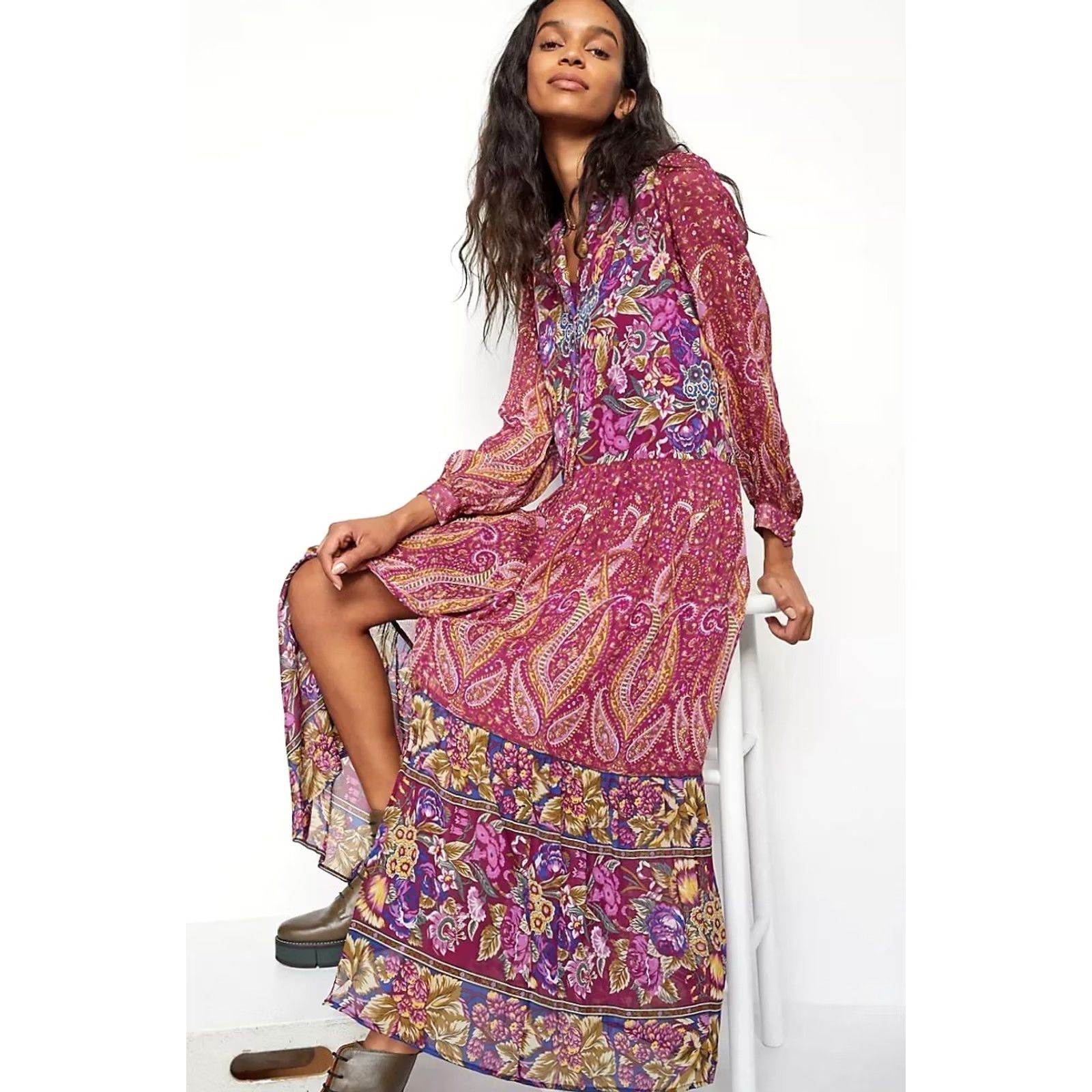 Anthropologie Anthropologie Nikole Maxi Shirtdress Button Front Pullover Women's S Size S / US 4 / IT 40 - 3 Thumbnail