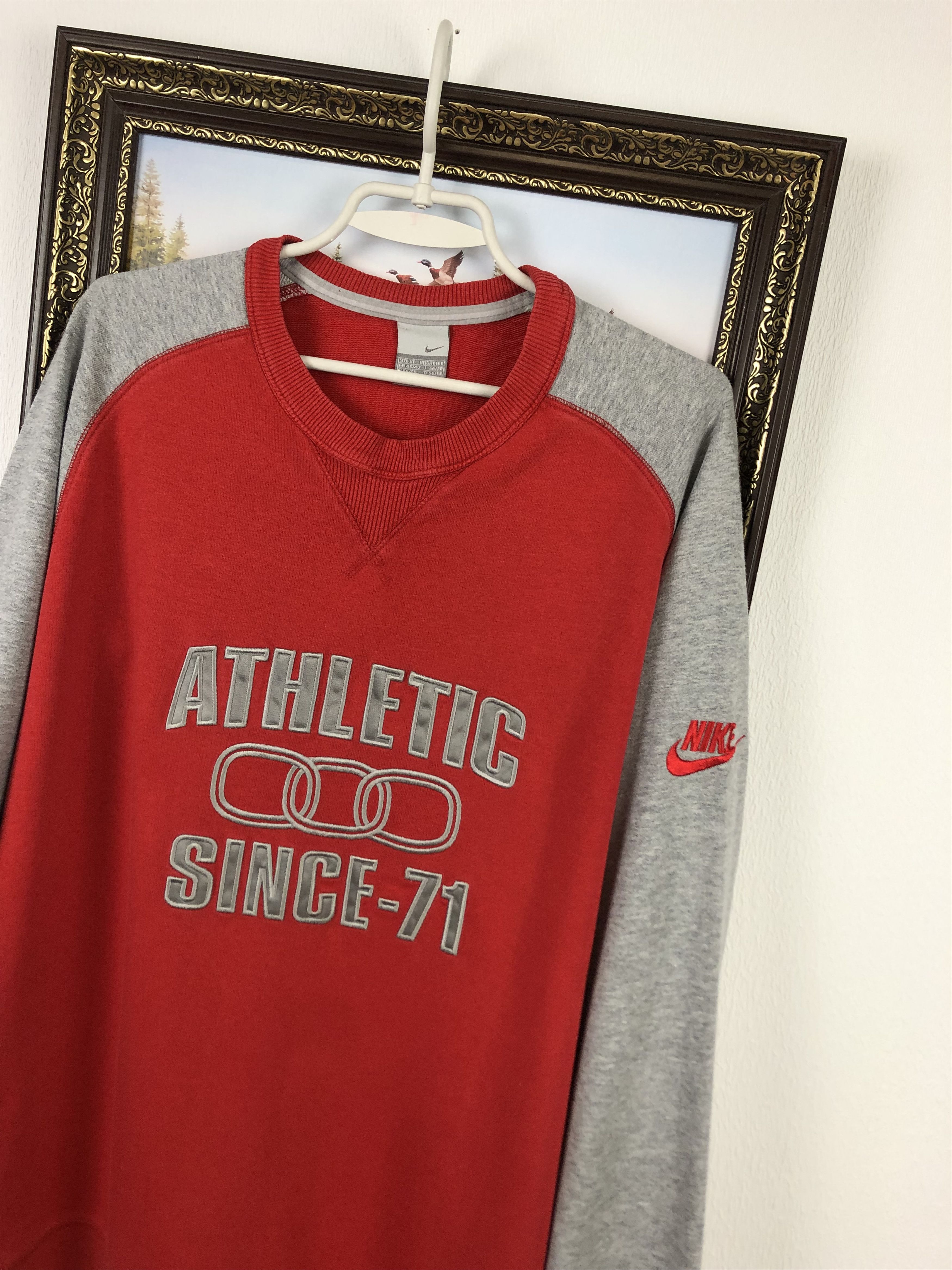 Nike Vintage Nike Athletic Sweatshirt Swoosh Logo Rare Size US XL / EU 56 / 4 - 4 Thumbnail