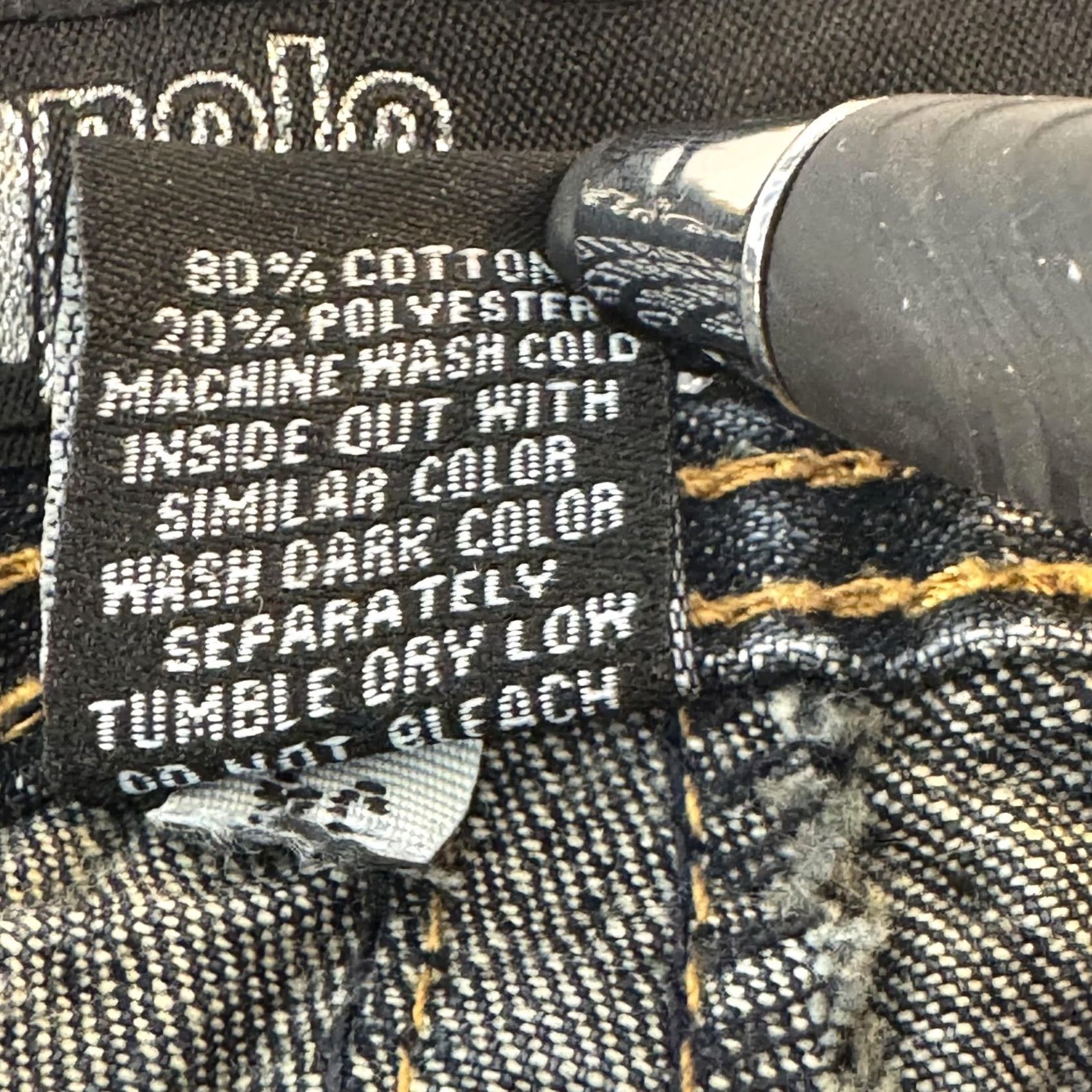 Southpole Southpole Jeans Mens 38x32 Blue Whiskered Distressed Straight Leg Back Flap Pockets Size US 38 / EU 54 - 7 Thumbnail