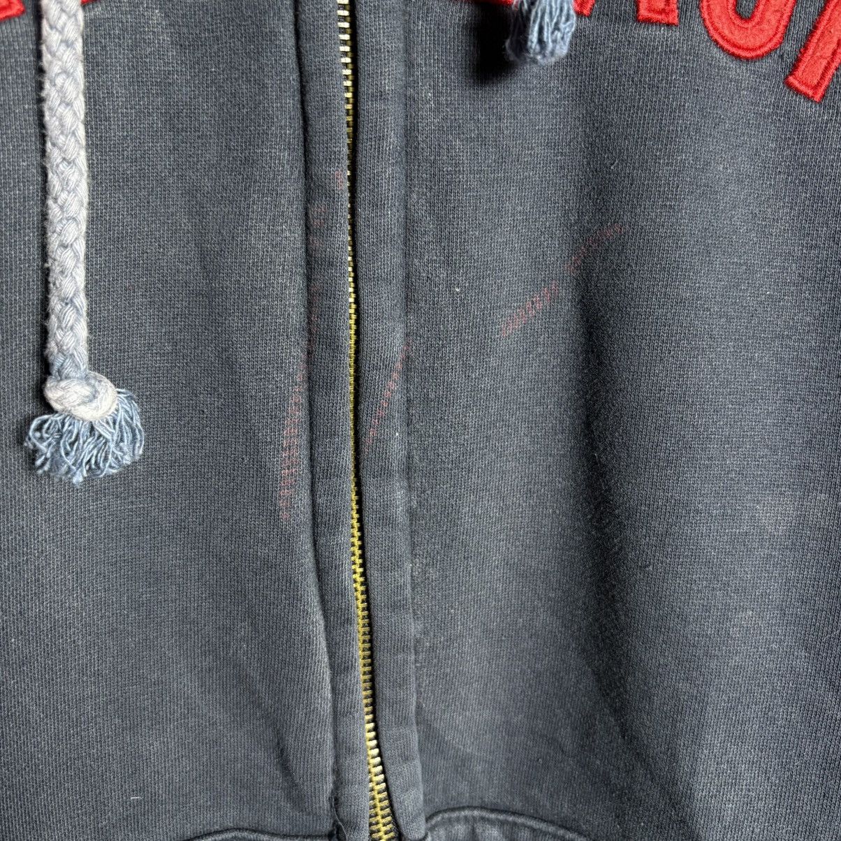 Polo Ralph Lauren Vintage 90s Polo Ralph Lauren Jeans Navy Distressed Hoodie Size US L / EU 52-54 / 3 - 8 Thumbnail