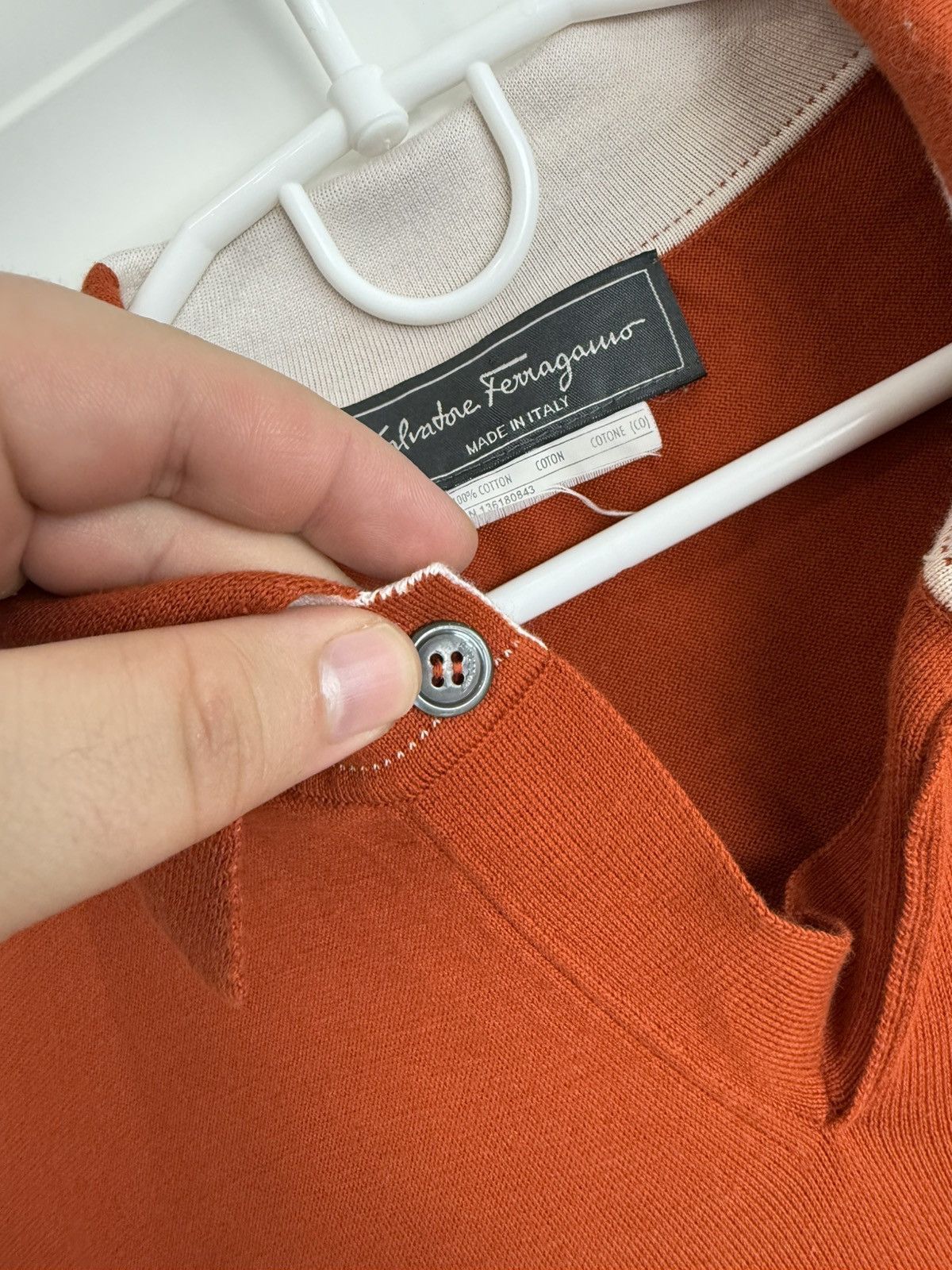 Salvatore Ferragamo Salvatore Ferragamo Sweater Pullover LongSleeve Polo Size: L Size US L / EU 52-54 / 3 - 9 Thumbnail