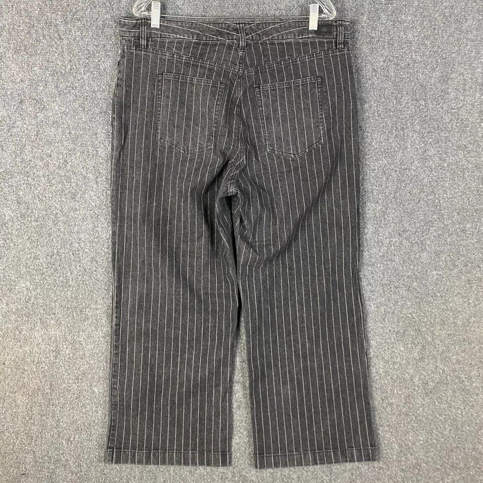 Lauren Ralph Lauren Ralph Lauren Jeans Women's Size 16 Wide Leg Striped Gray Size 38" / US 16 / IT 52 - 6 Thumbnail