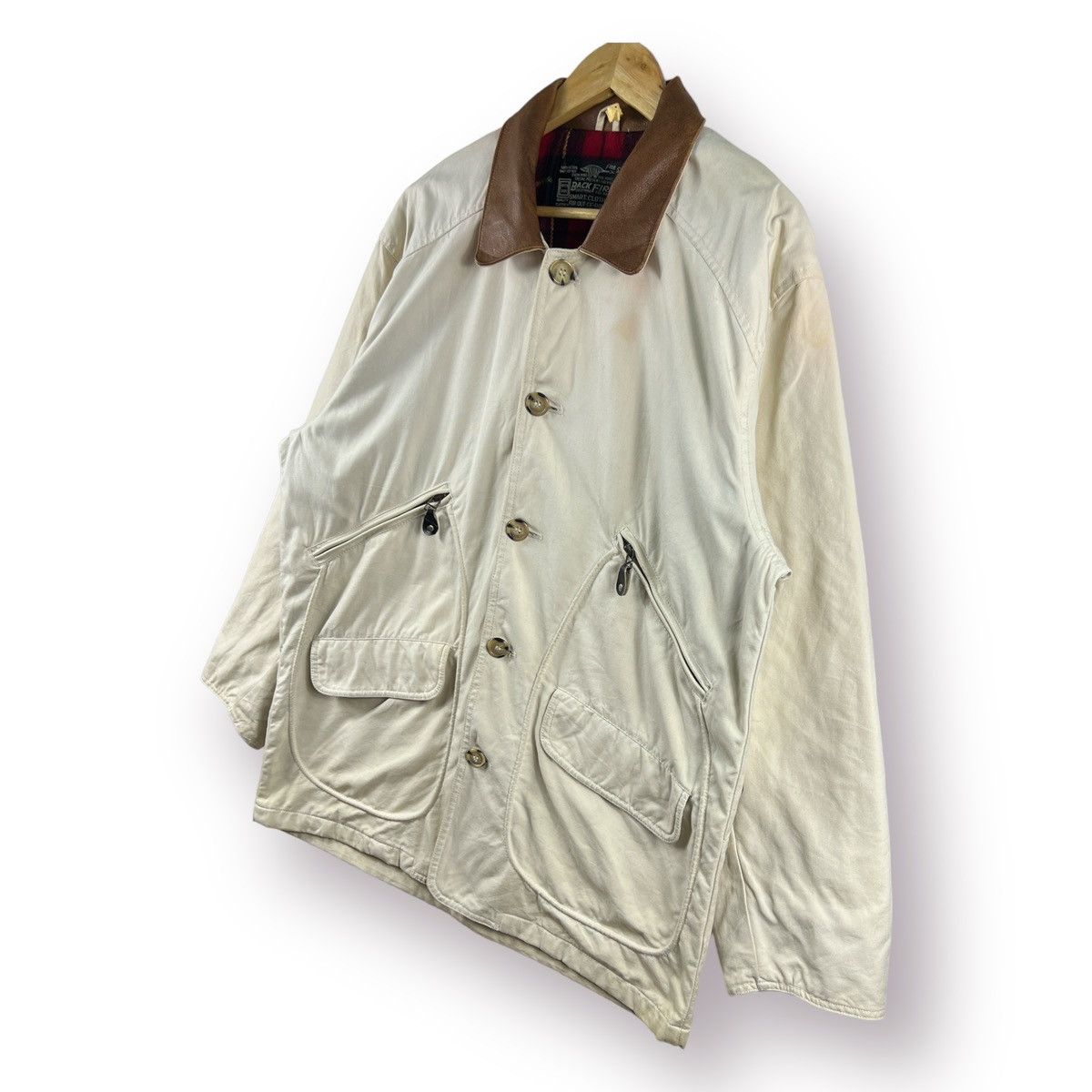 BARNS OUTFITTERS 🔥 BACK FIRE SOUL MADE LEATHER COLLAR BARN JACKET blanket -M Size US M / EU 48-50 / 2 - 2 Thumbnail