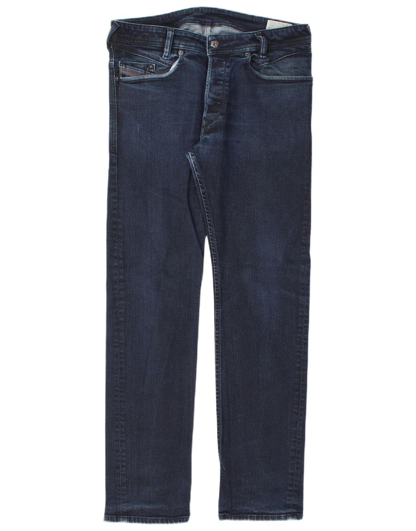 Diesel Mens Slim Jeans W32 L32 Navy Blue Cotton Size US 32 / EU 48 - 1 Thumbnail