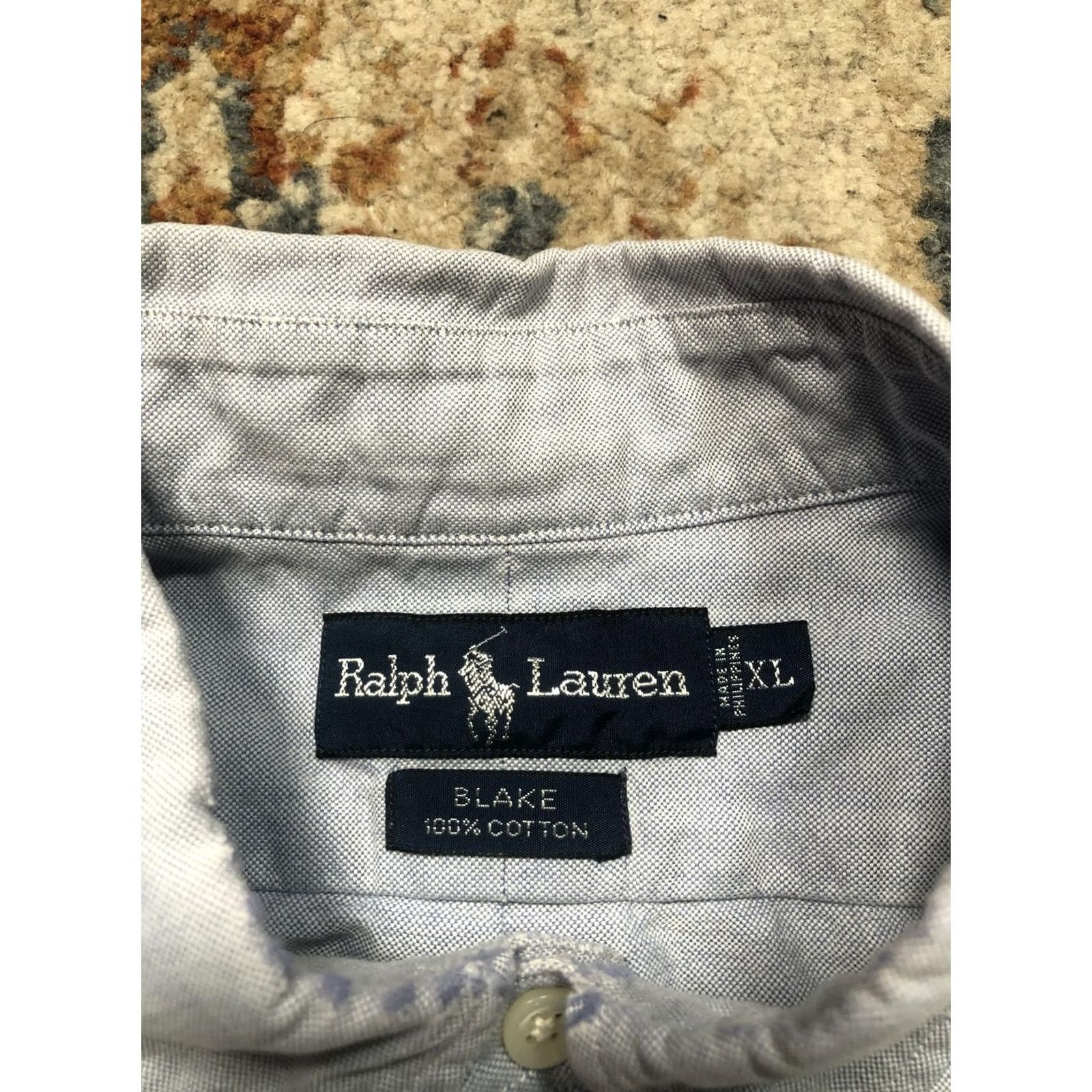 Ralph Lauren Ralph Lauren Shirt Mens XL Blue Solid Short Sleeve Button-Down Blake Pony Logo Size US XL / EU 56 / 4 - 7 Thumbnail