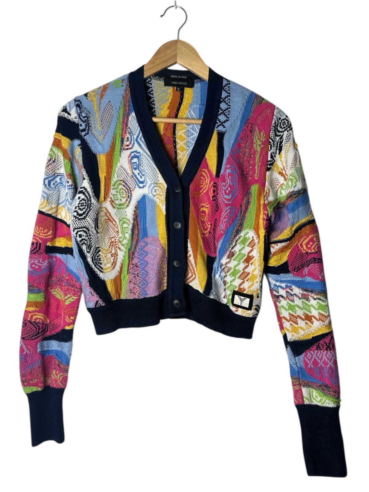 Carlo Colucci Unique cardigan fancy multicolor luxury carlo colucci Size M / US 6-8 / IT 42-44 - 2 Thumbnail