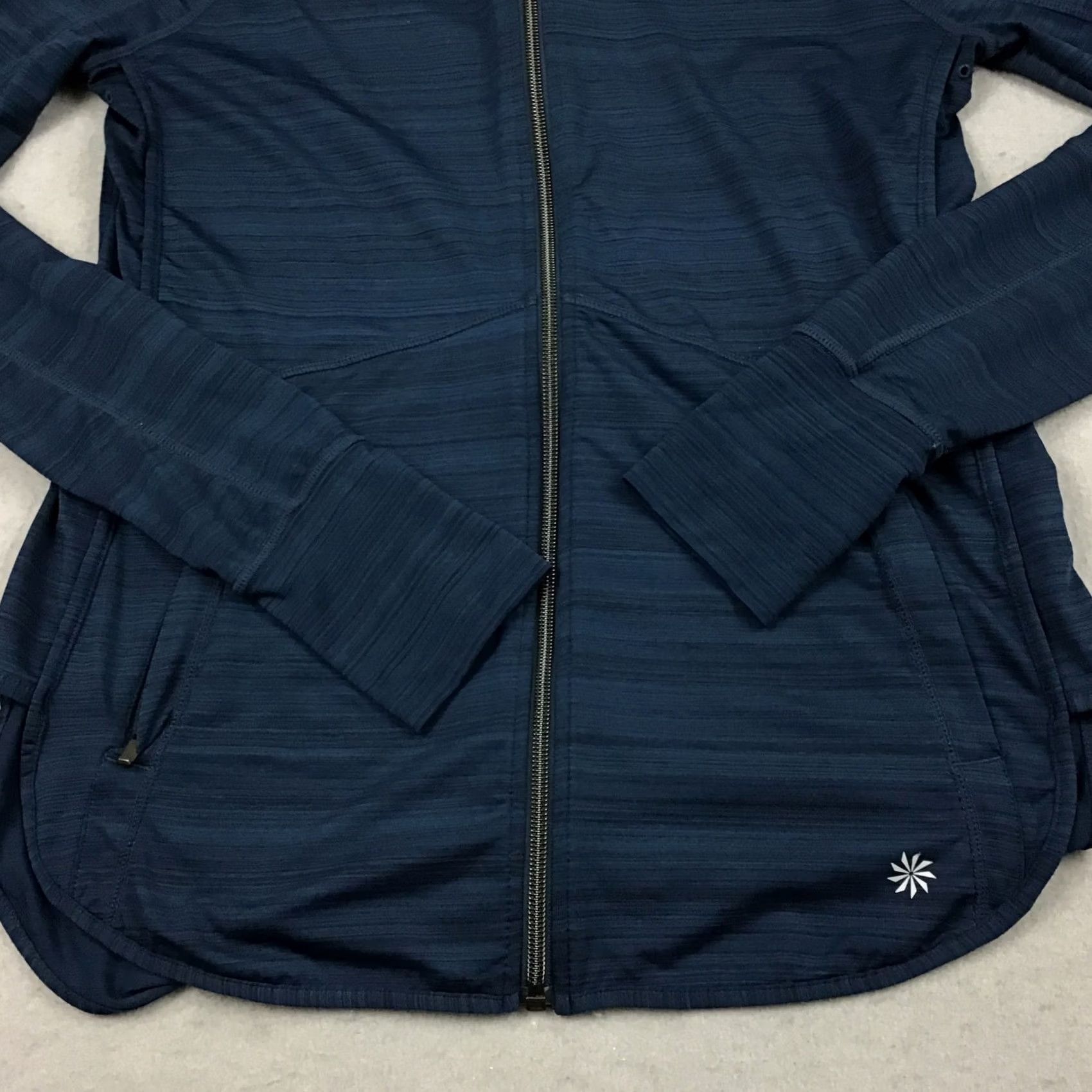 Athleta Athleta Jacket Women S Blue Full Zip Hooded Pockets Stretch Softshell Athletic Basic Jacket Athleisure Size S / US 4 / IT 40 - 3 Thumbnail