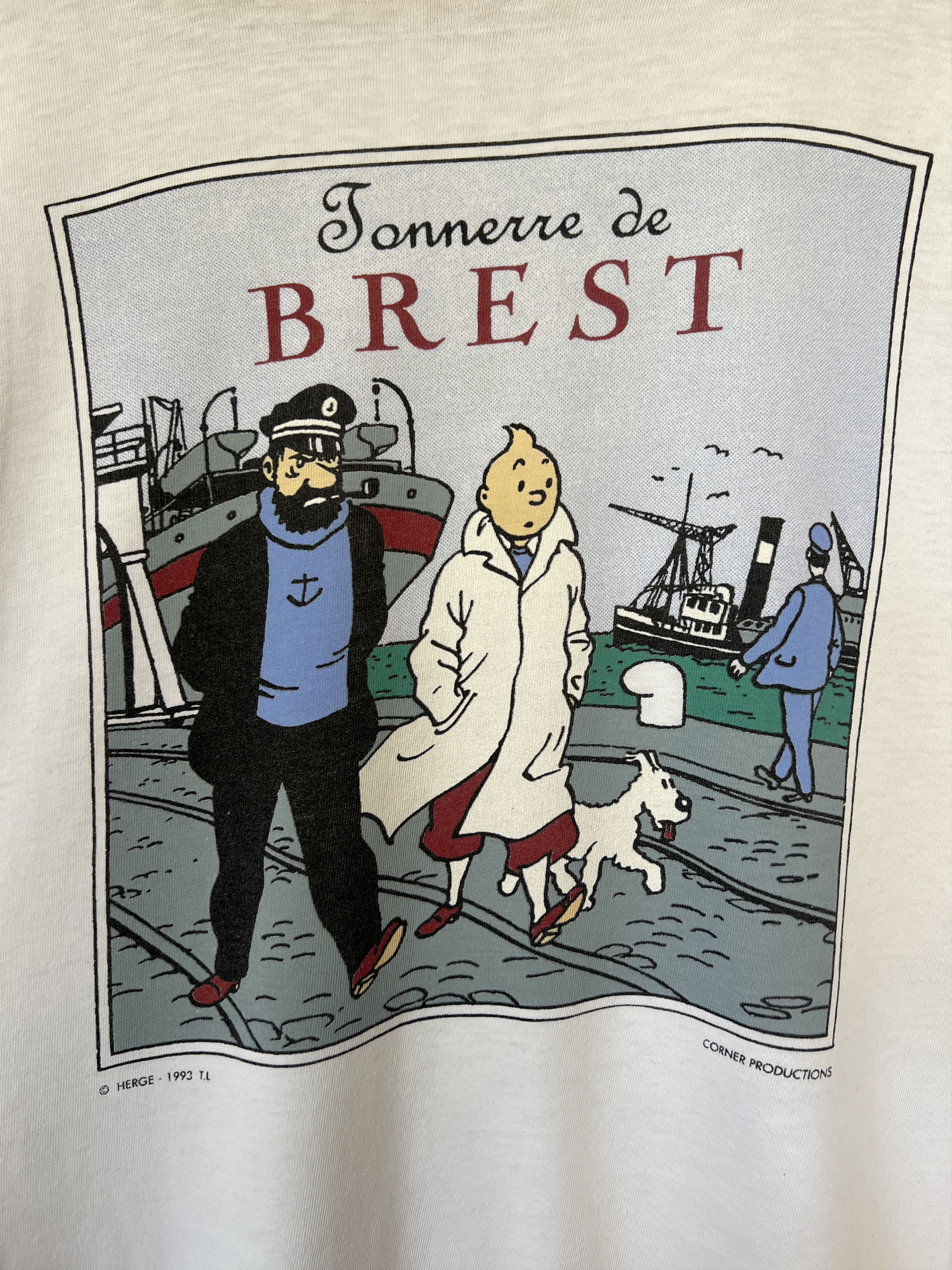 Cartoon Network × Vintage Vintage 1993 Tintin Adventures Brest Comics Movie T-shirt Size US L / EU 52-54 / 3 - 5 Thumbnail