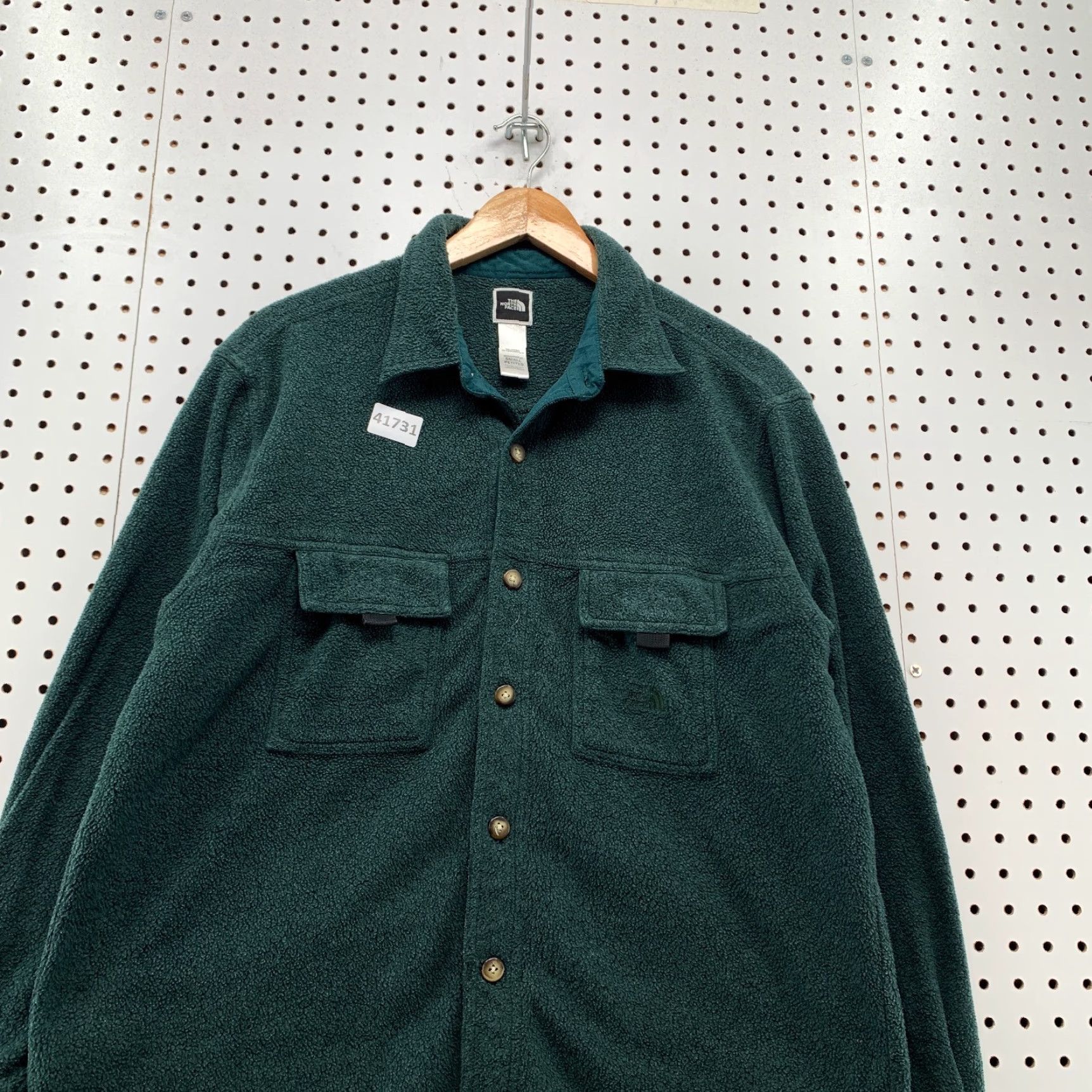 The North Face The North Face Fleece Button-Up Shirt Mens Small Green Outdoor Long Sleeve with Pocket Size US S / EU 44-46 / 1 - 7 Thumbnail