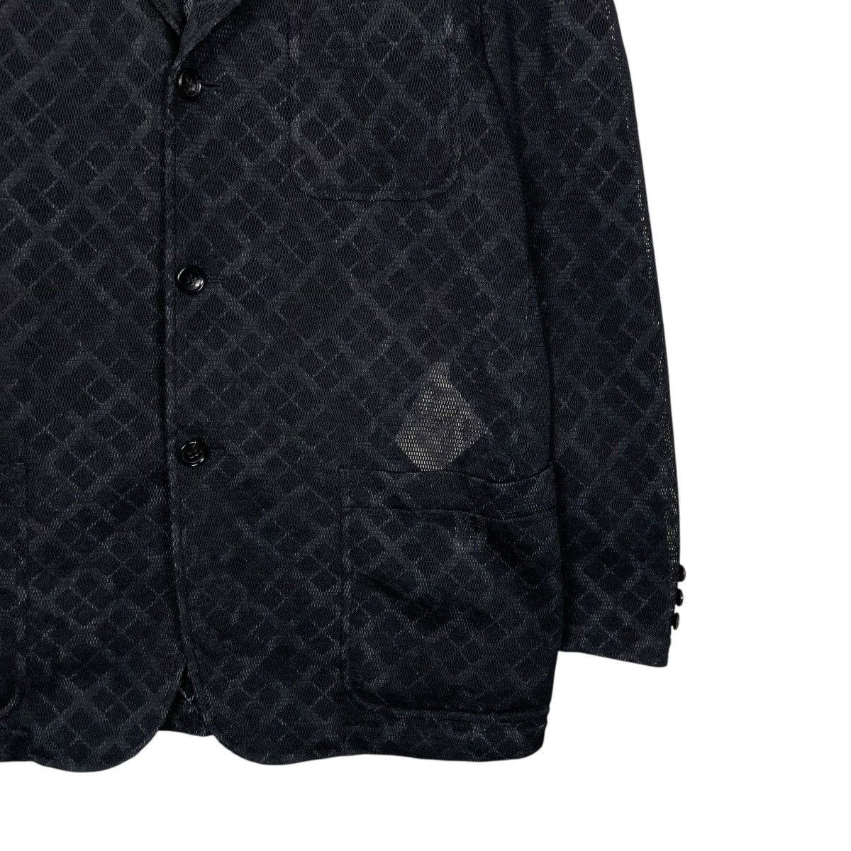 Comme des Garcons Homme Vintage AD2001 Comme Des Garcons See Through Mesh Jacket Size US L / EU 52-54 / 3 - 4 Thumbnail
