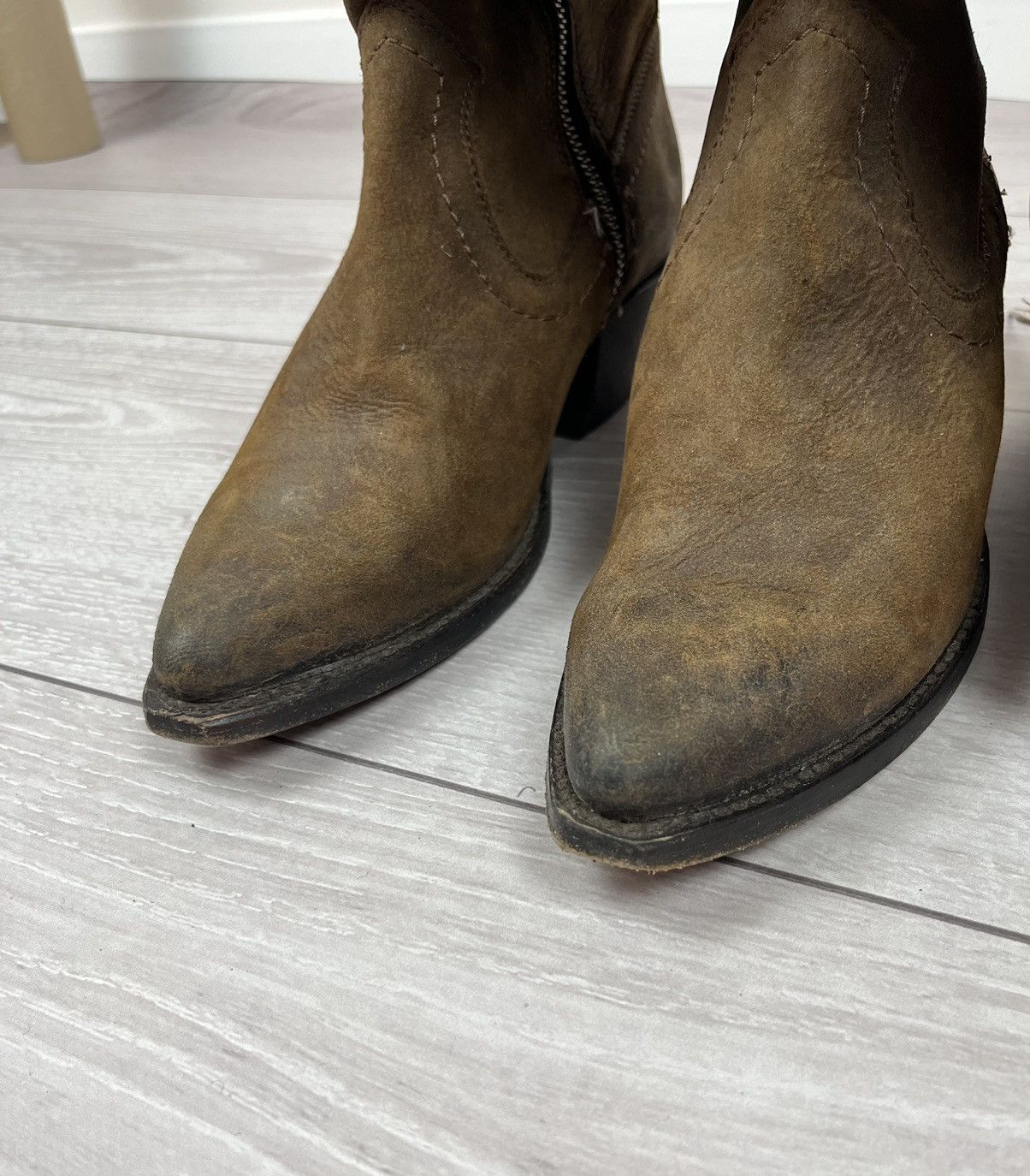 Frye Frye USA Brown Suede High Knee Rancho Womens Boots Size US 7.5 / IT 37.5 - 9 Thumbnail