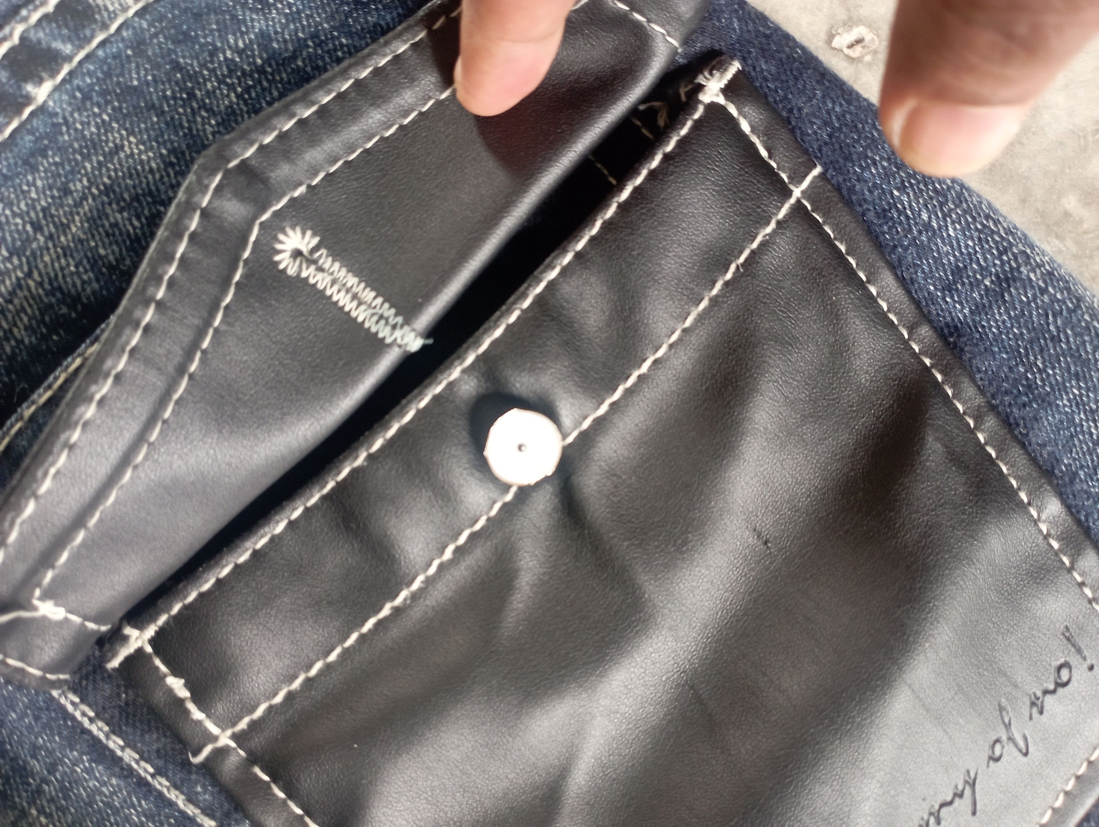 Tornado Mart Avantgarde Jeans + Leather Japanese Army Of Mo! Jeans Size US 30 / EU 46 - 17 Thumbnail