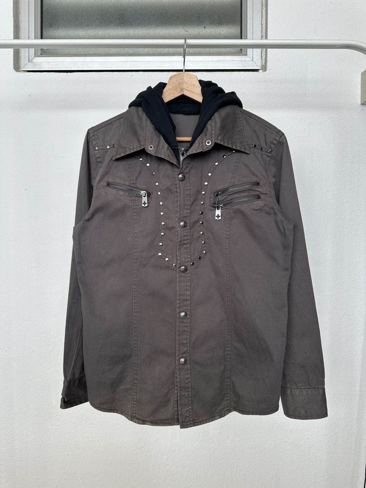 BERNINGS SHO 00's BATSU STUDIO studded zipper shirt Size US M / EU 48-50 / 2 - 8 Thumbnail