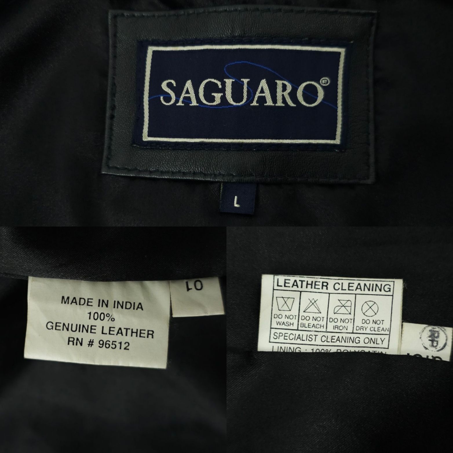 Other Saguaro Black Leather Vest Womens Size L Placket Covered Zip Size L / US 10 / IT 46 - 12 Thumbnail