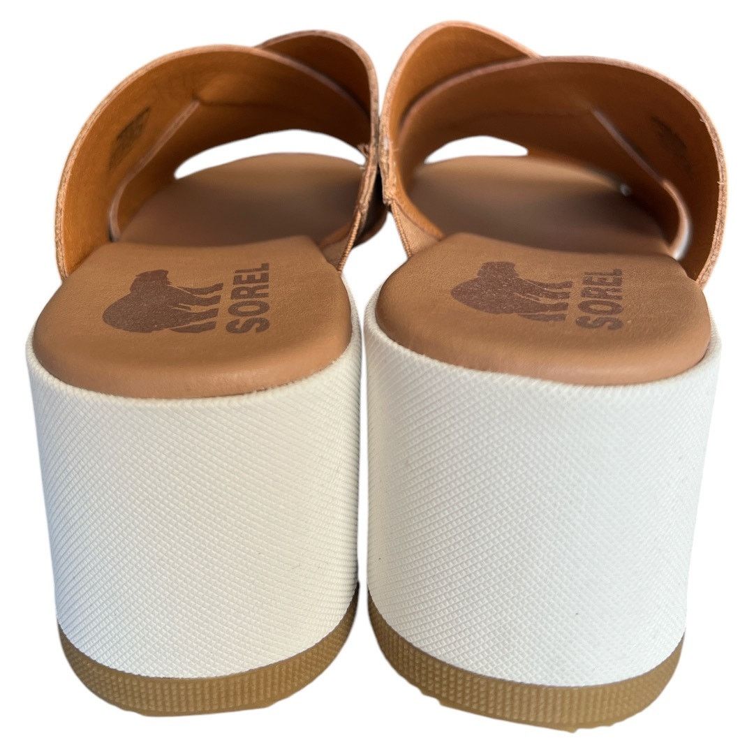 SOREL SOREL Beige 1-1/2" Platform Wide Cameron Wedge Sandal, US9.5 Size US 9.5 / IT 39.5 - 5 Thumbnail